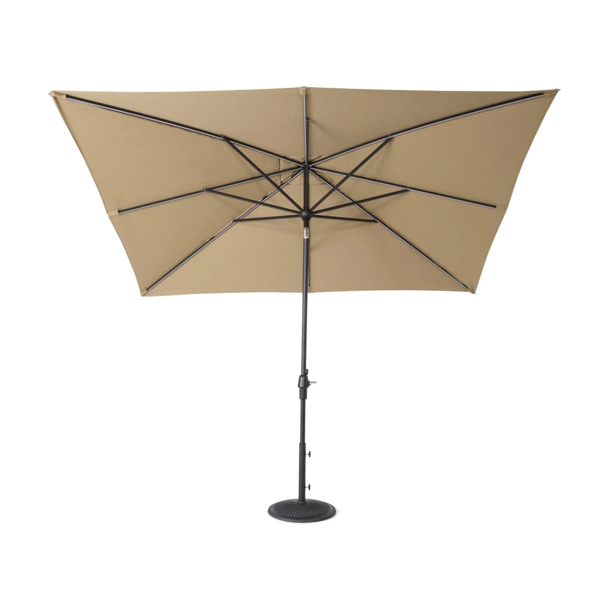 8'x10' Designer Rectangle - Infinite 360° Auto Tilt Solar Lux Umbrella - Heather Beige - Image 3