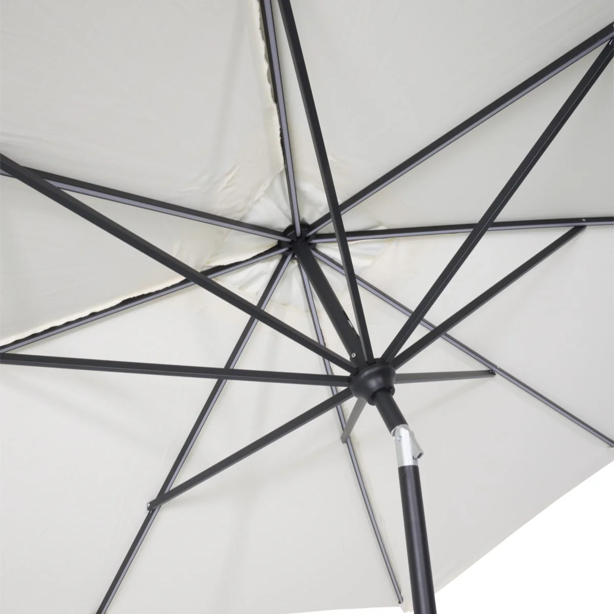8'x10' Designer Rectangle - Infinite 360° Auto Tilt Solar Lux Umbrella - Natural - Image 5