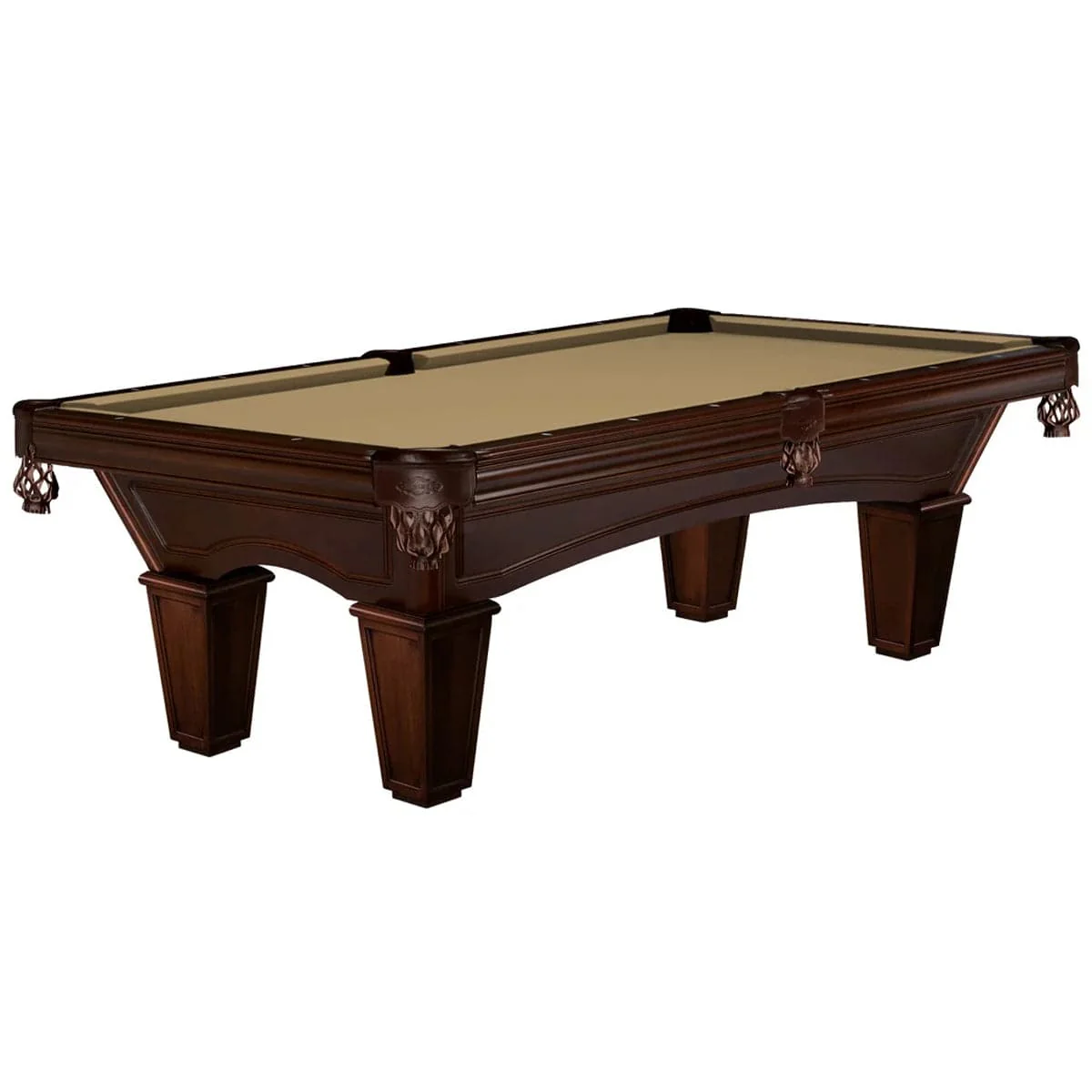 8' Brunswick Glenwood Pool Table W/ Tapered Legs - Espresso