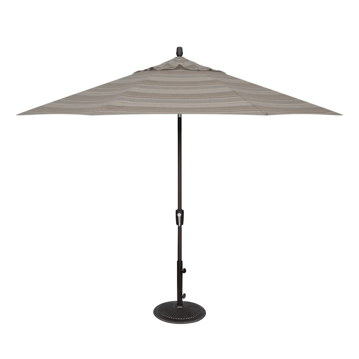 9' Designer Auto Tilt Market Umbrella - Trusted Fog - Image 2