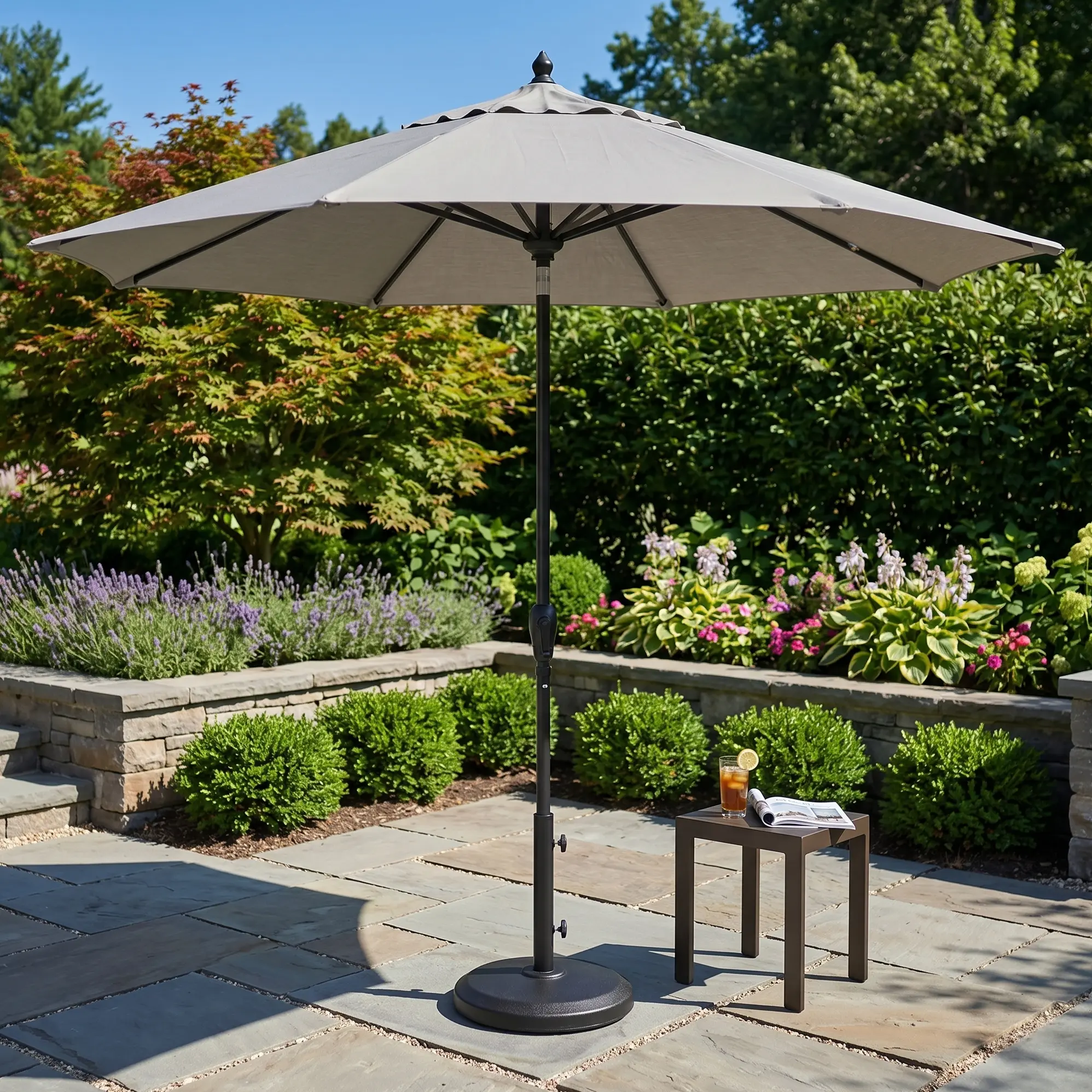 9' Designer Umbrella - Cast Ash