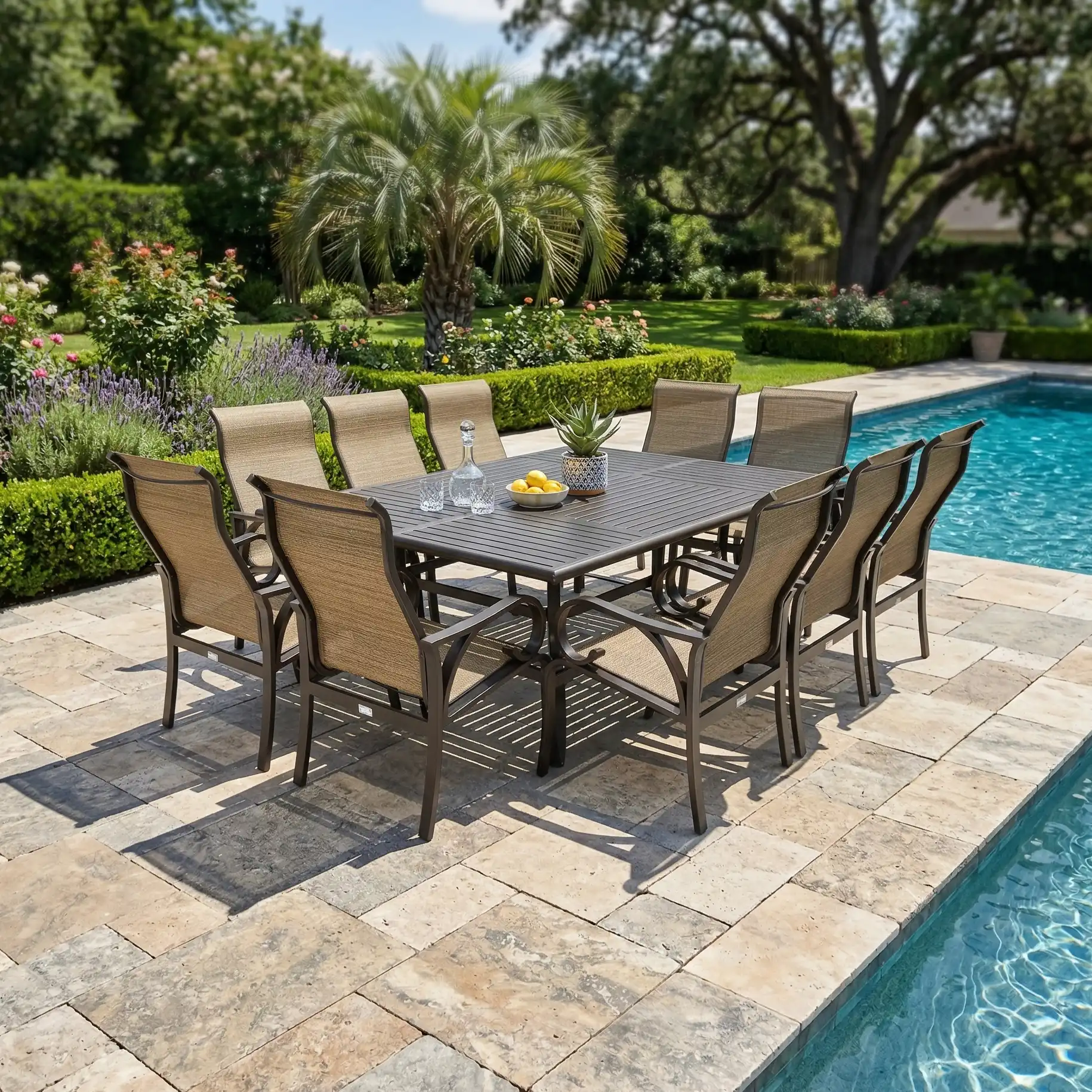 Aberdeen 11 Piece Dining Group W/ 60"x84" Rect. Table