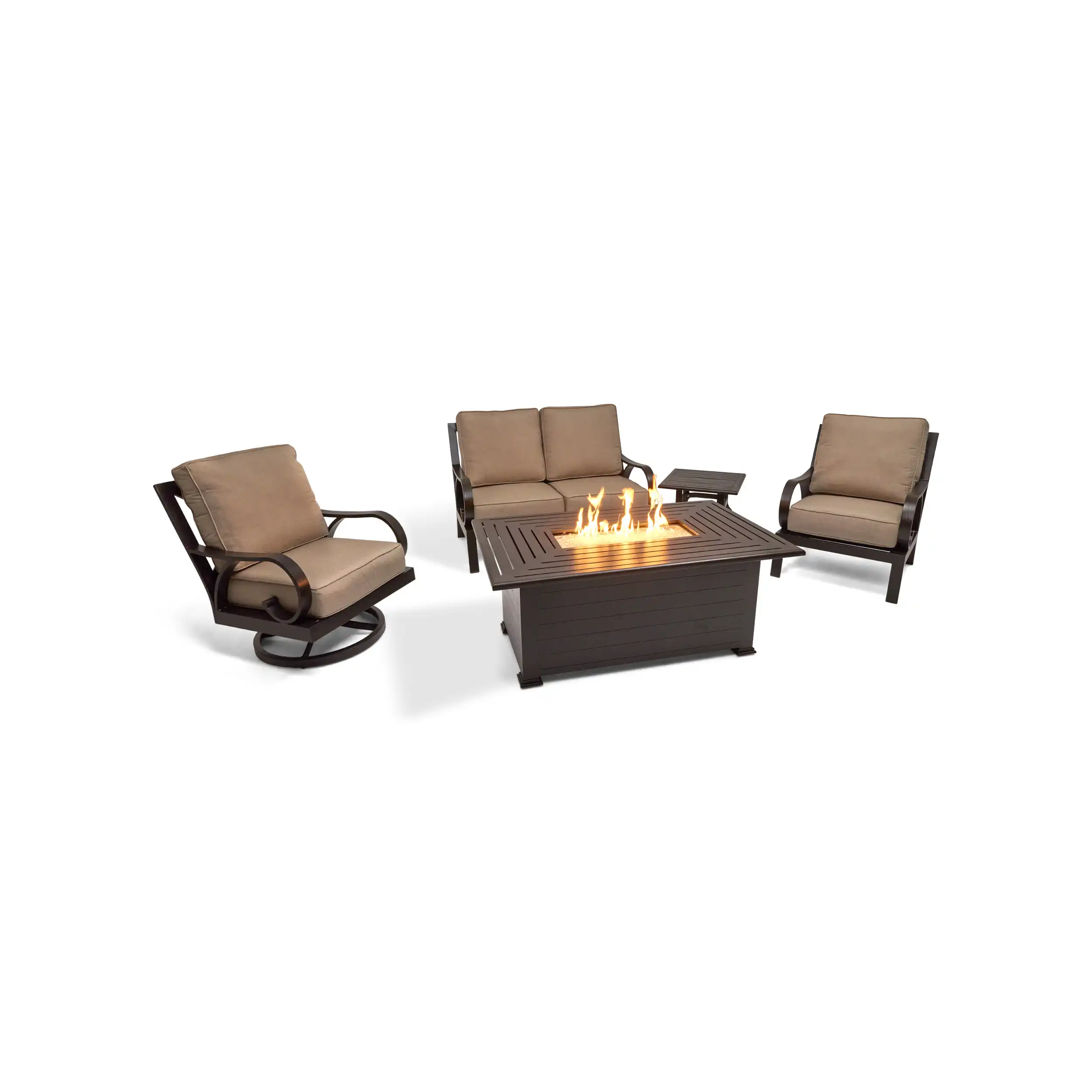Aberdeen 5 Piece Loveseat Firepit/Chat Group - Image 2