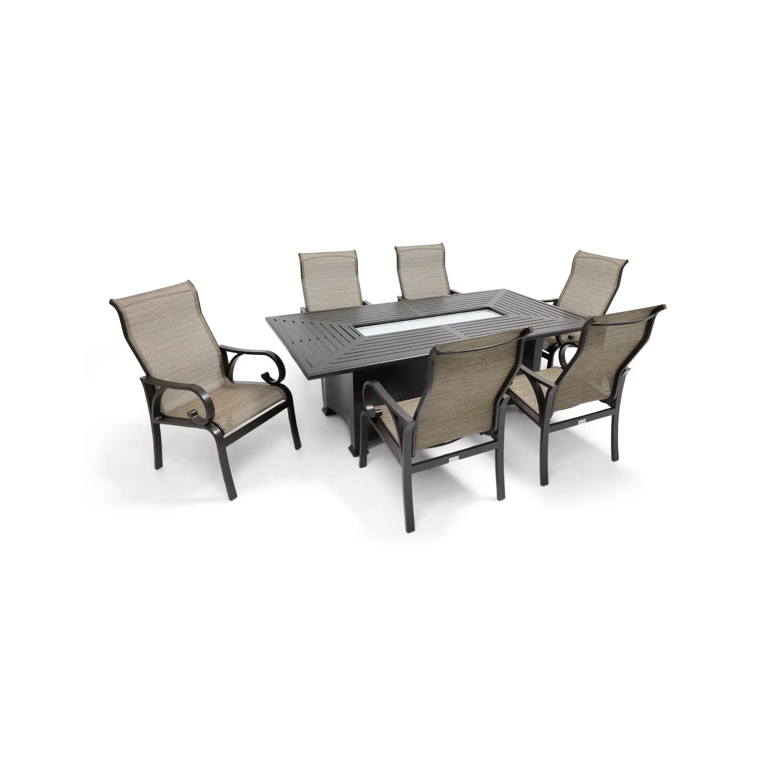 Aberdeen 7 Piece Firepit Dining Group - Image 3