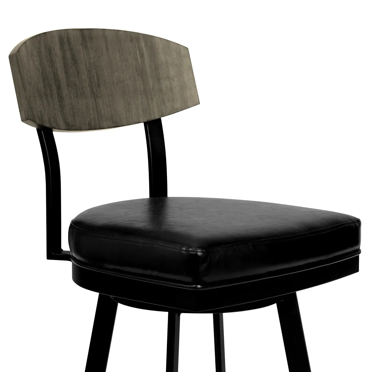 Atmore Armless Swivel 30" Barstool - Black/Grey - Image 3