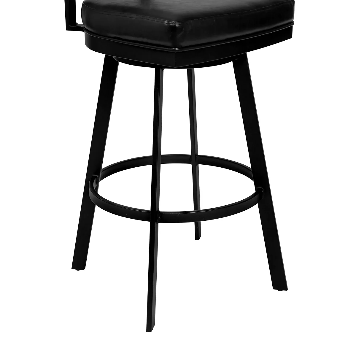 Atmore Armless Swivel 30" Barstool - Black/Grey - Image 5