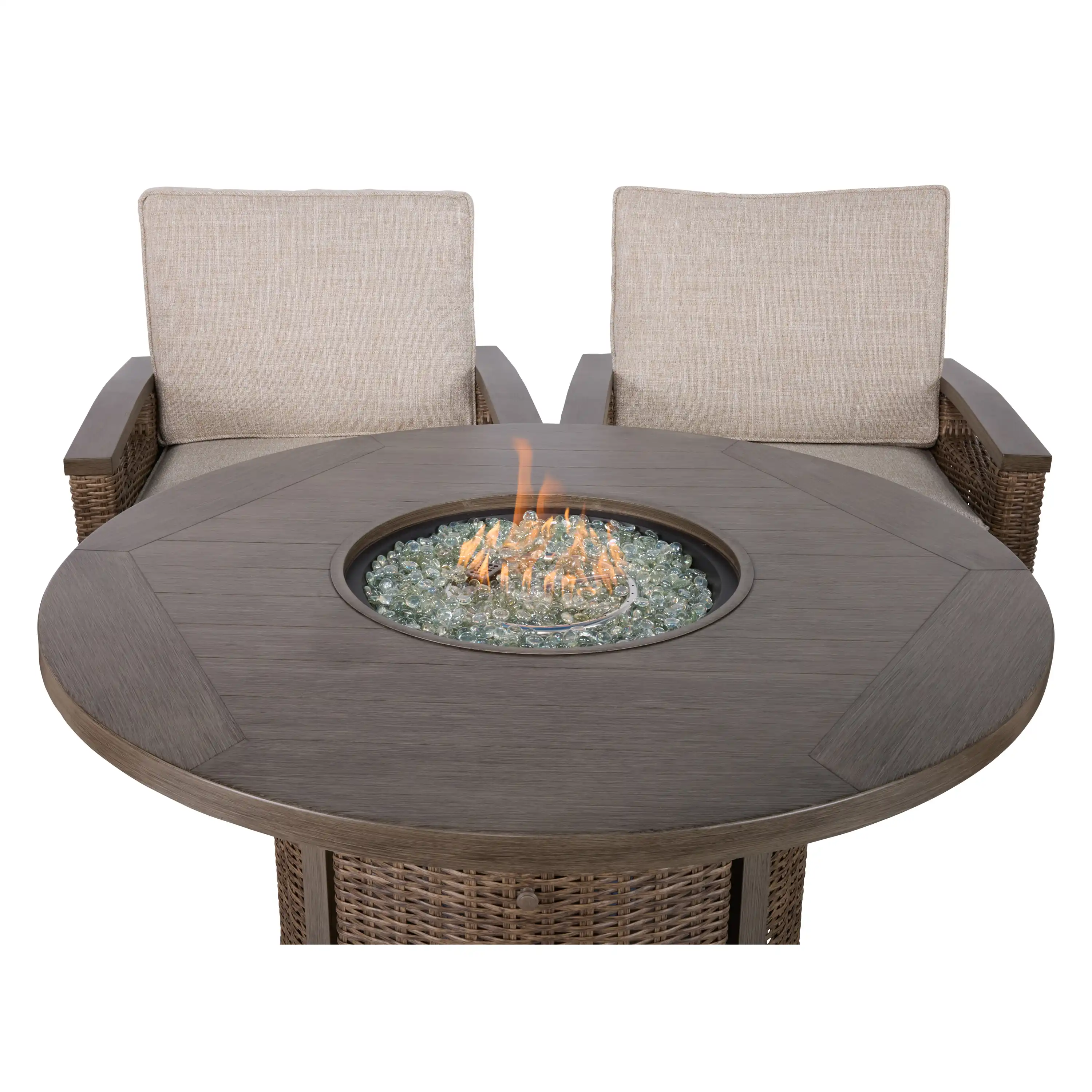Bayfield Driftwood 5 Piece Firepit Chat Group - Image 3