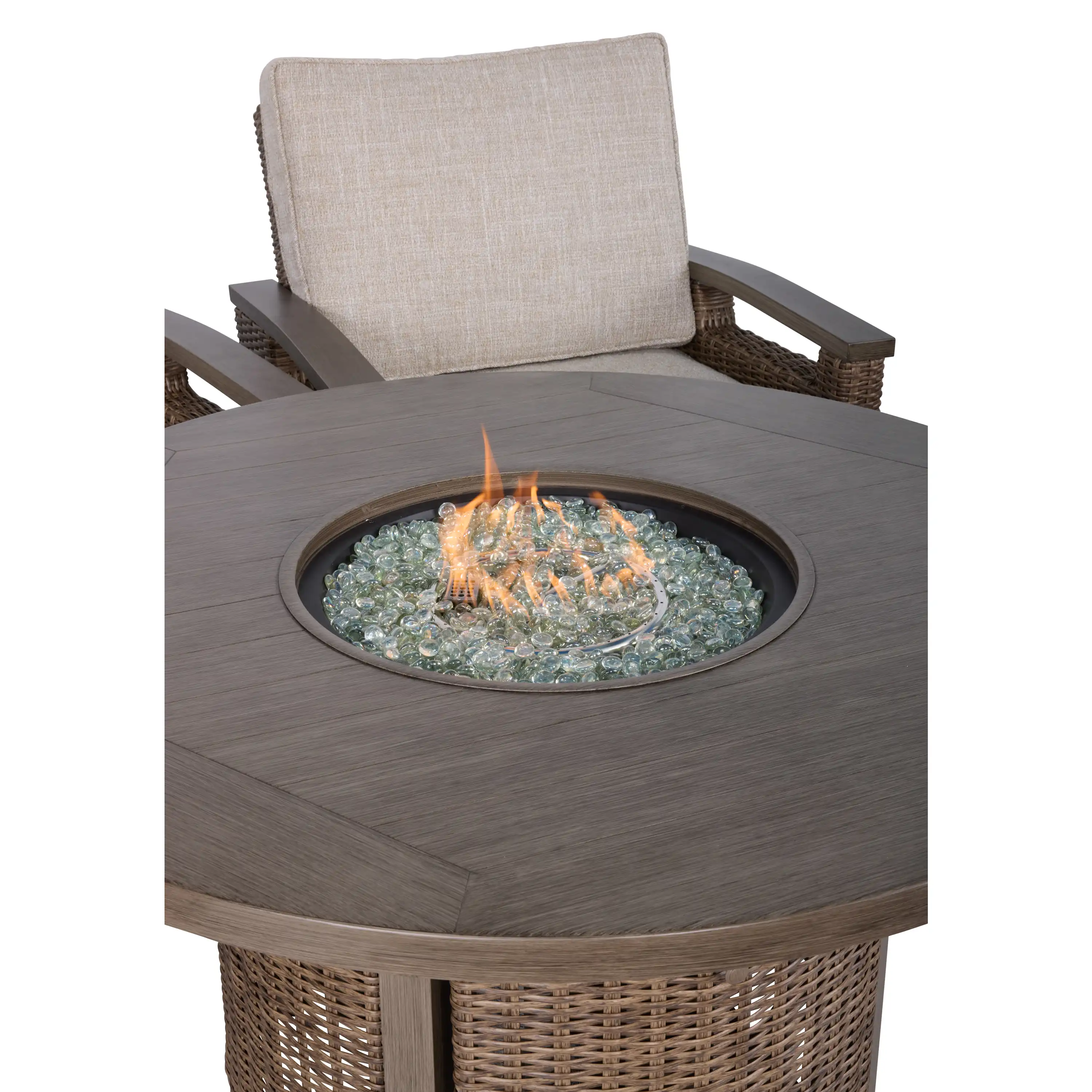 Bayfield Driftwood 5 Piece Firepit Chat Group - Image 4