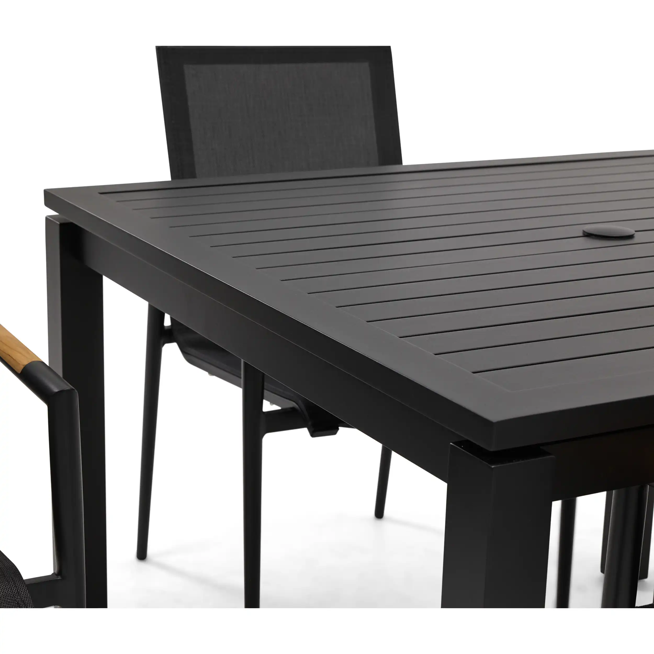 Capri 5 Piece Black Sling Dining Group - Image 4