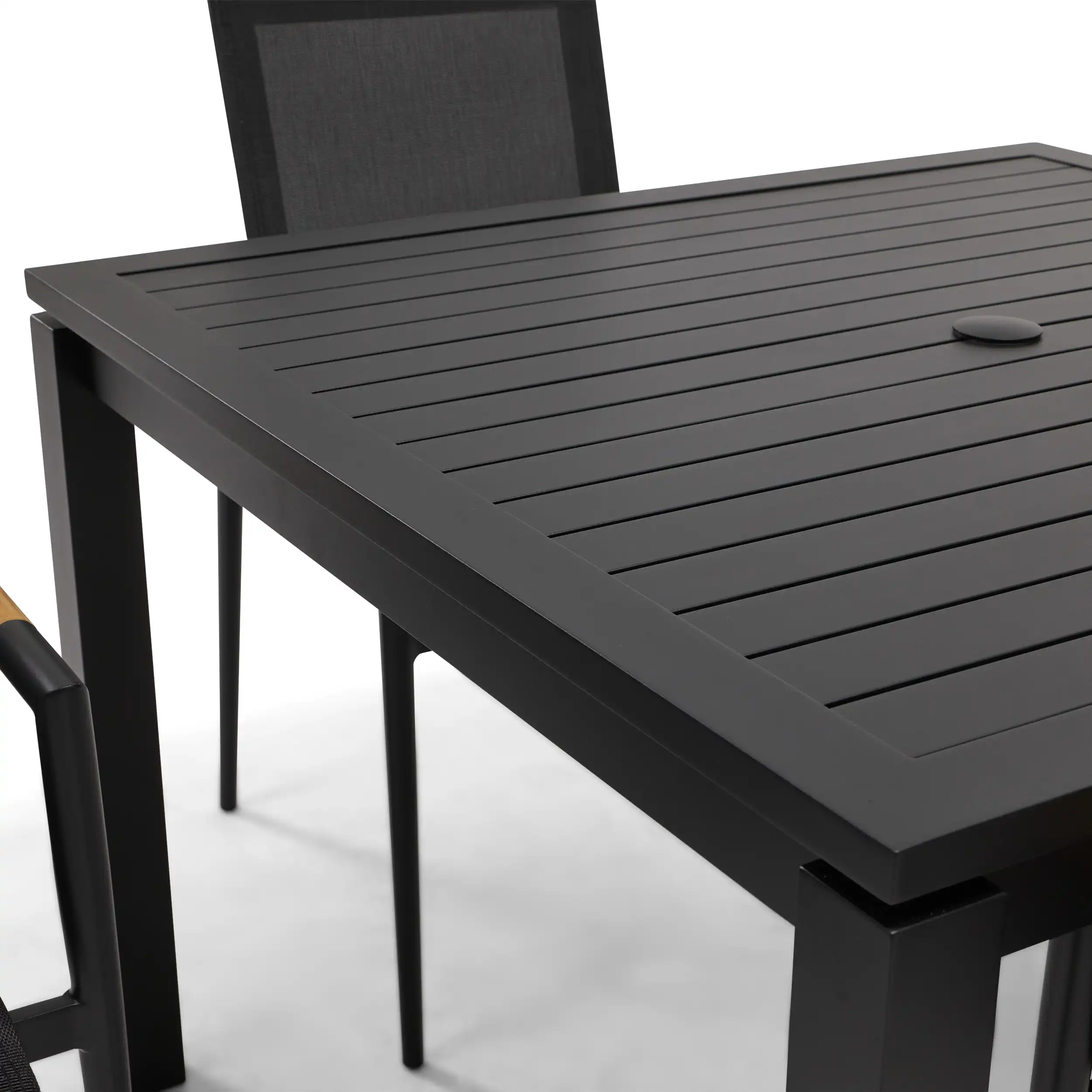 Capri 5 Piece Black Sling Dining Group - Image 7