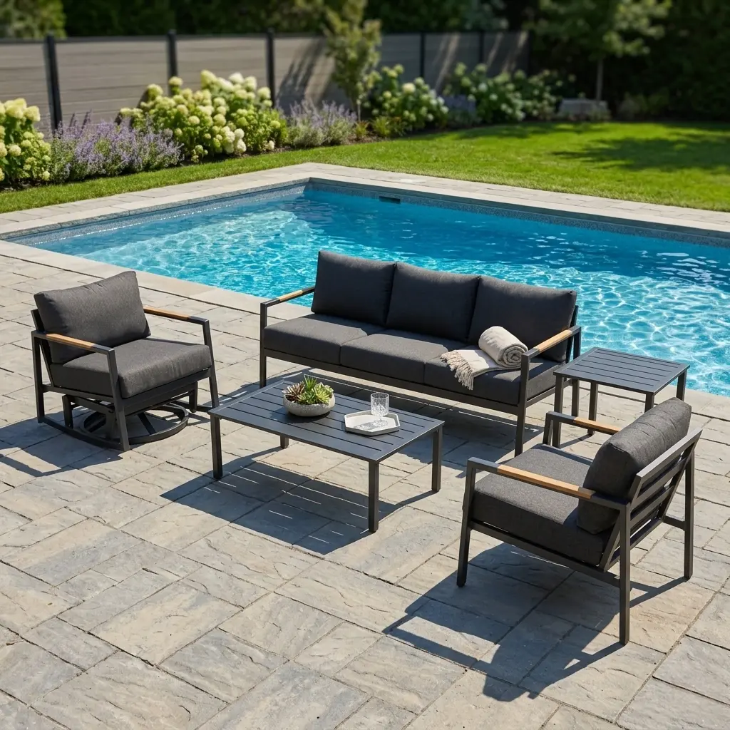 Capri 5 Piece Sofa Chat Group