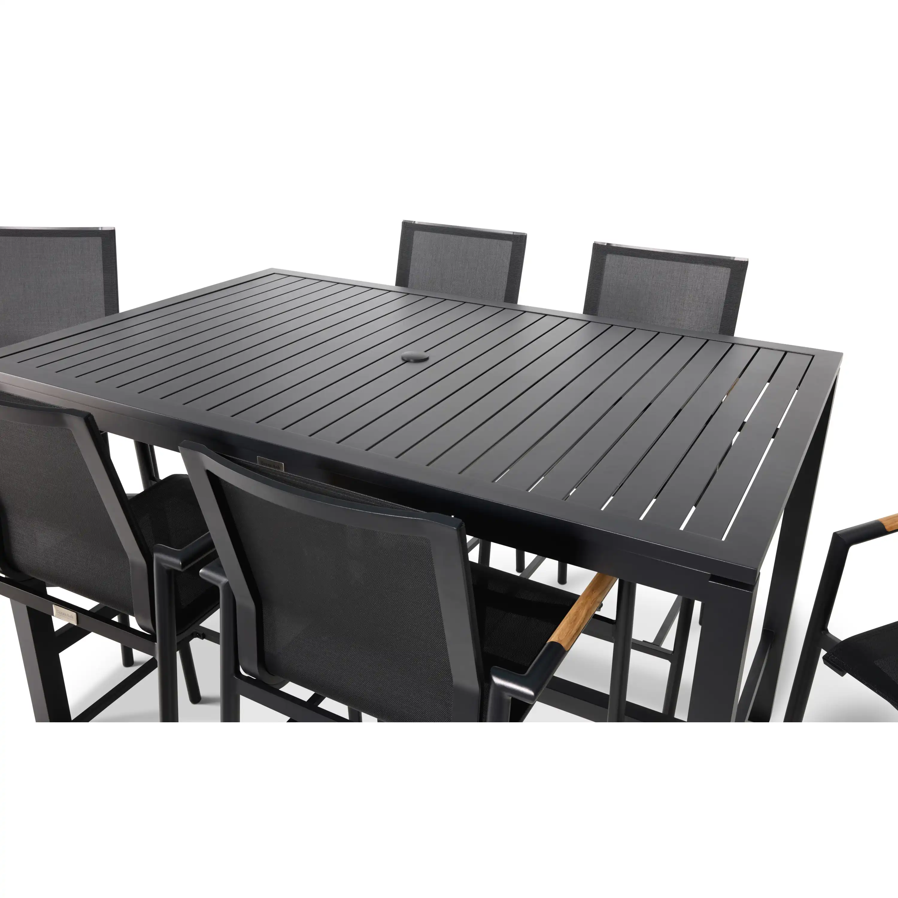 Capri 7 Piece Black Sling Bar Height Group - Image 5