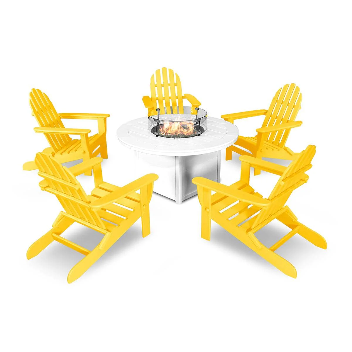 Classic Folding Adirondack 6 Piece Conversation Fire Pit Set - Image 11