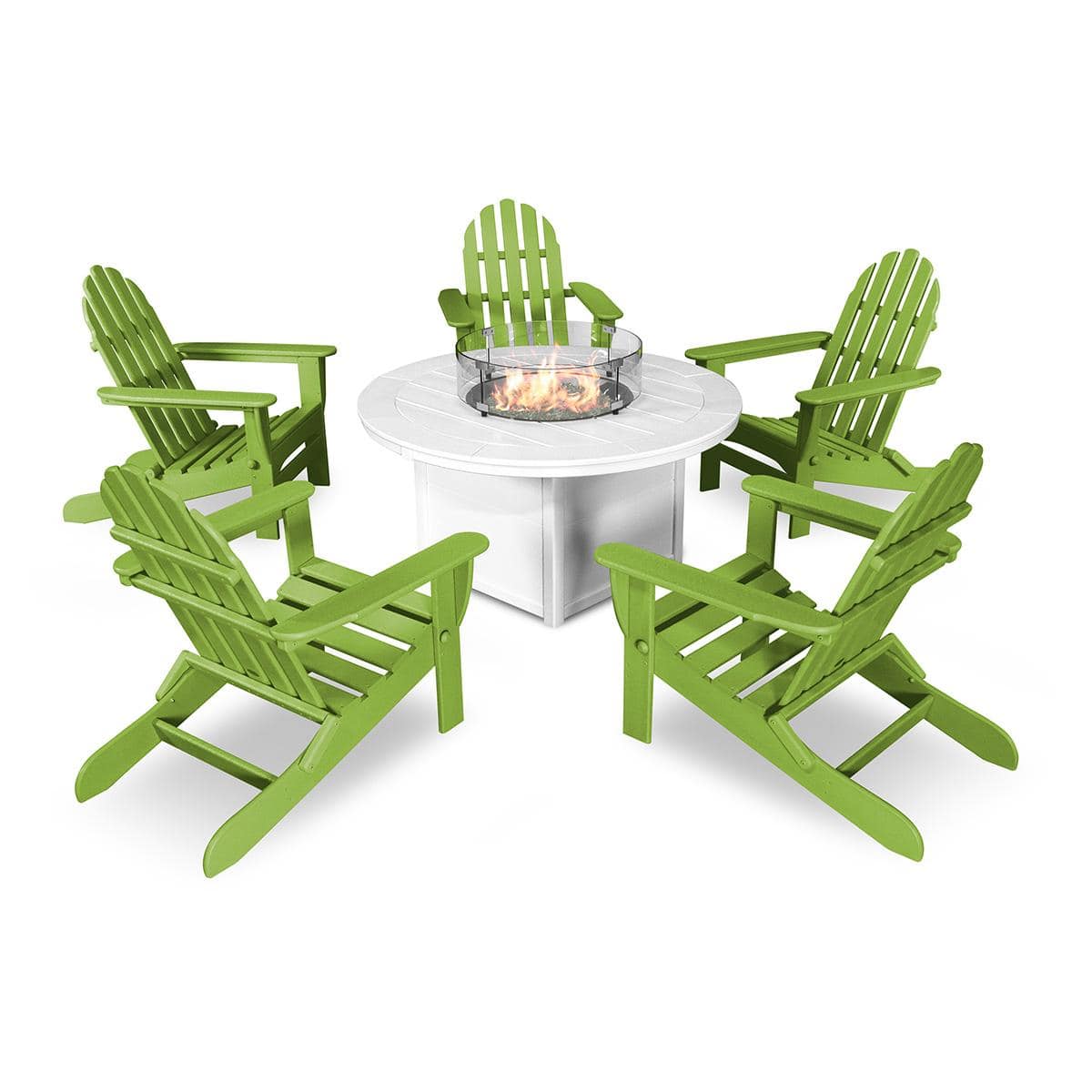 Classic Folding Adirondack 6 Piece Conversation Fire Pit Set - Image 12