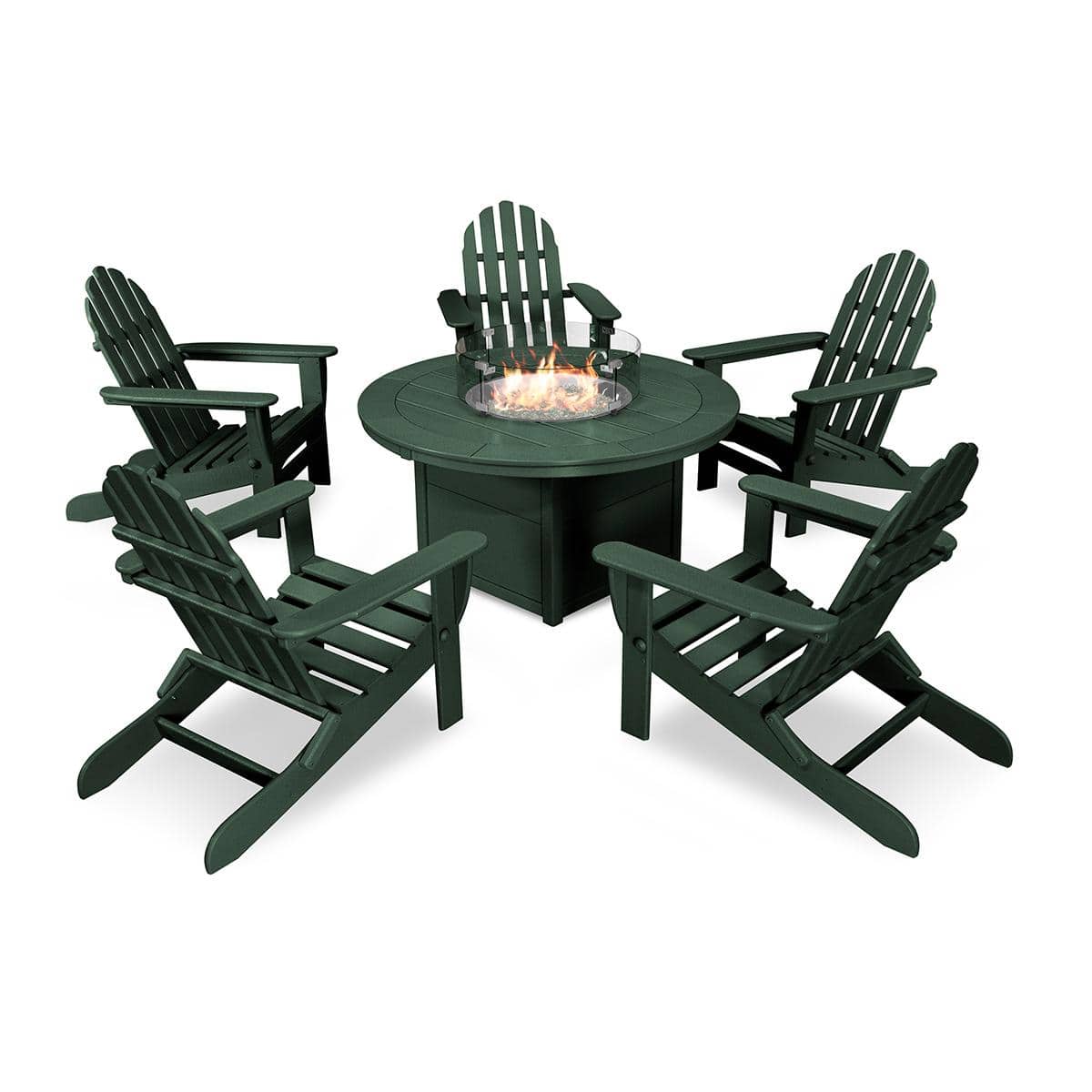 Classic Folding Adirondack 6 Piece Conversation Fire Pit Set - Image 5