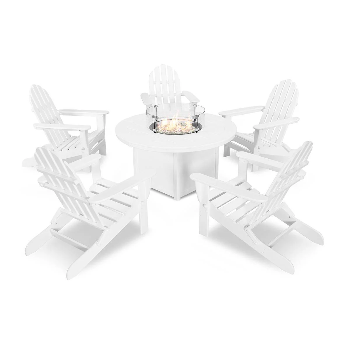 Classic Folding Adirondack 6 Piece Conversation Fire Pit Set - Image 7