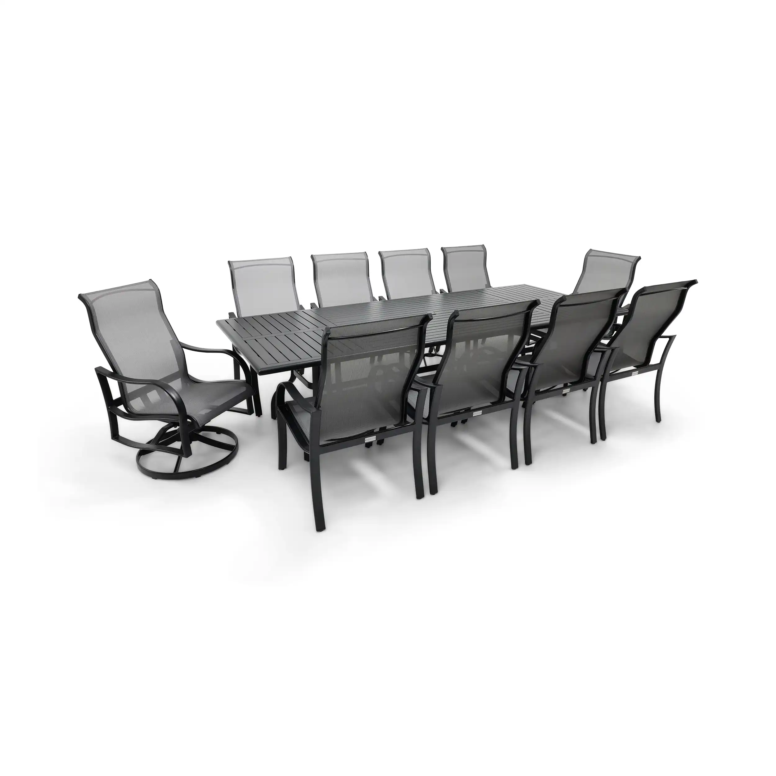 Coastline 11 Piece Black Dining Group W/ 44"x112" Rect. Table - Image 3