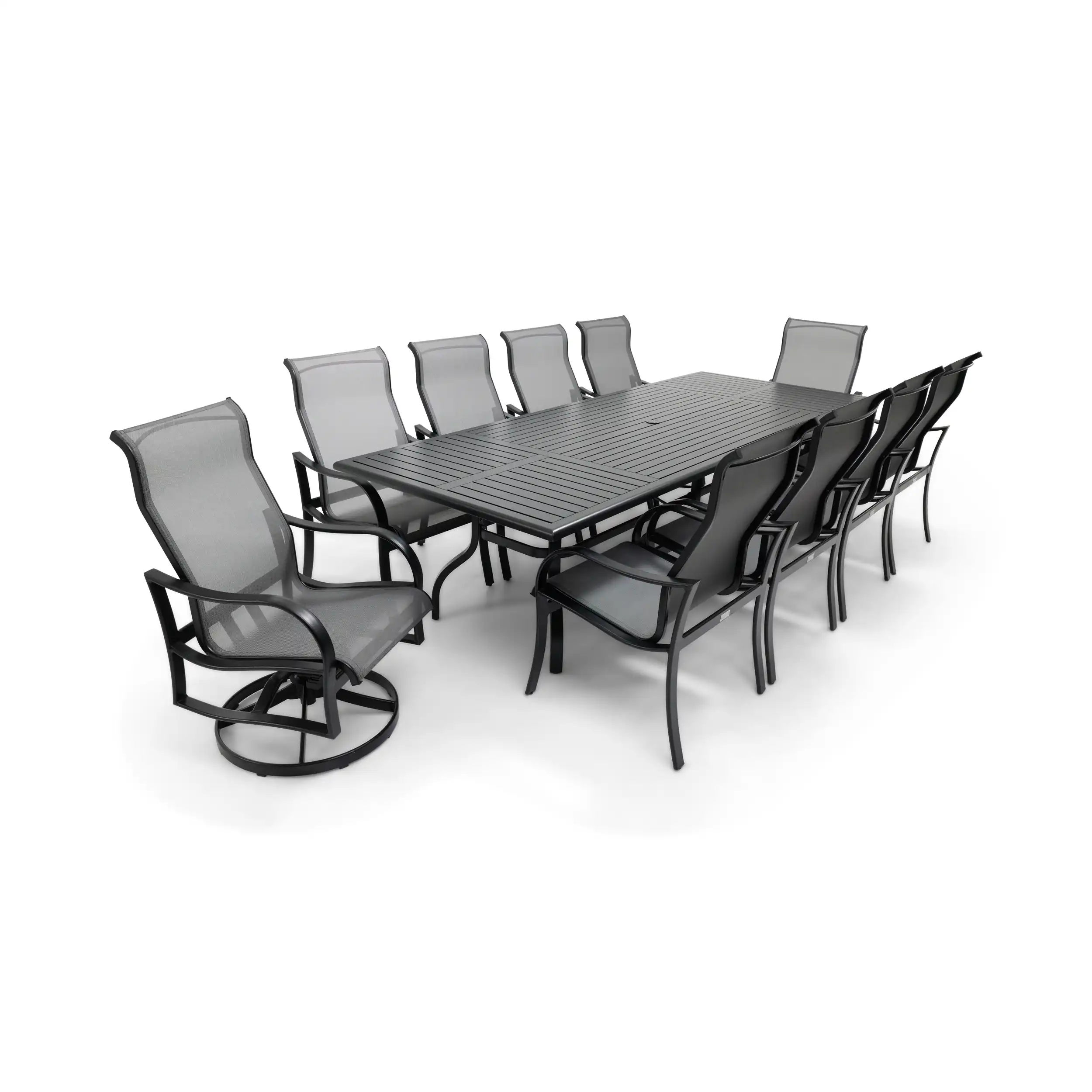 Coastline 11 Piece Black Dining Group W/ 44"x112" Rect. Table - Image 4