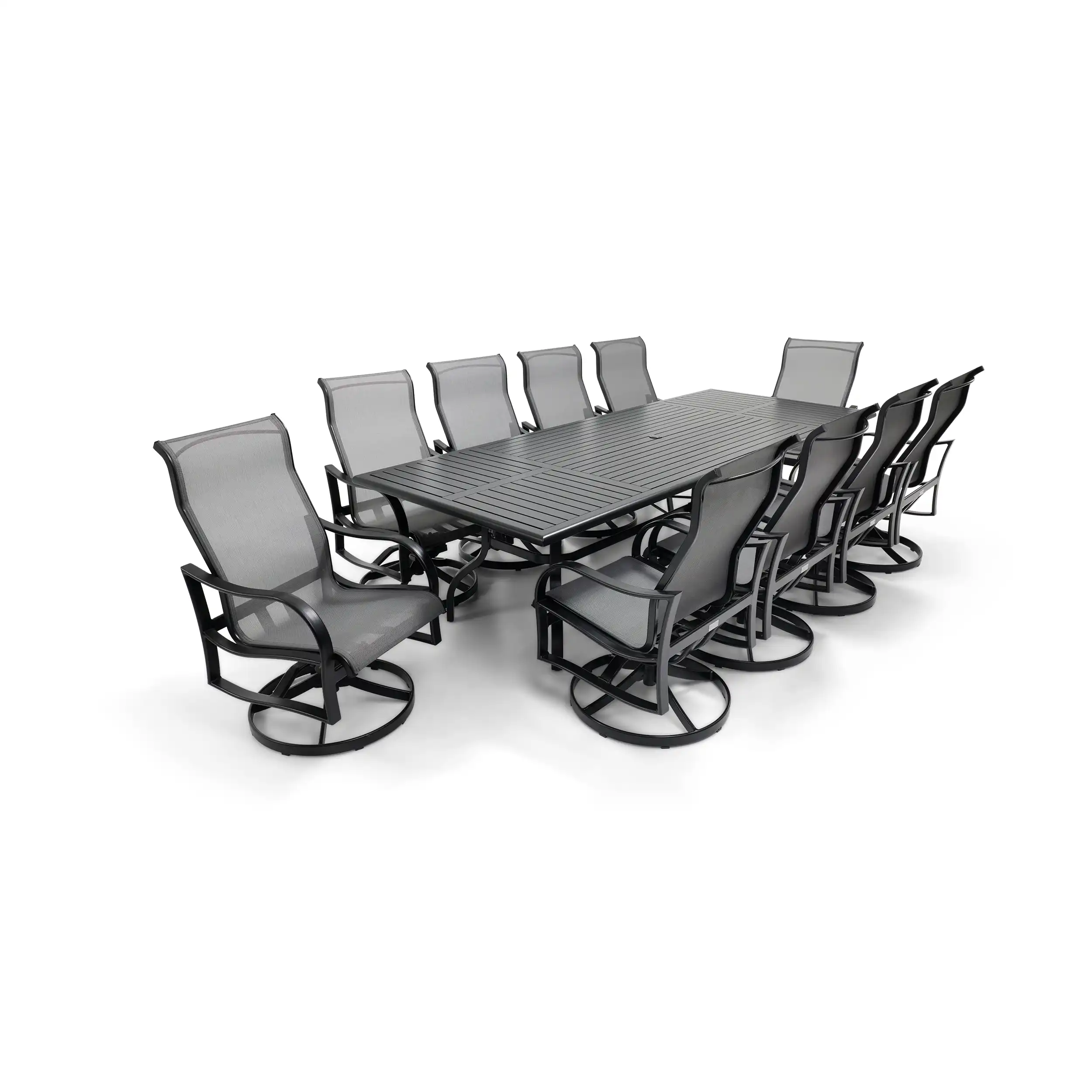 Coastline 11 Piece Black Dining Group W/ 44"x112" Rect. Table - Image 5