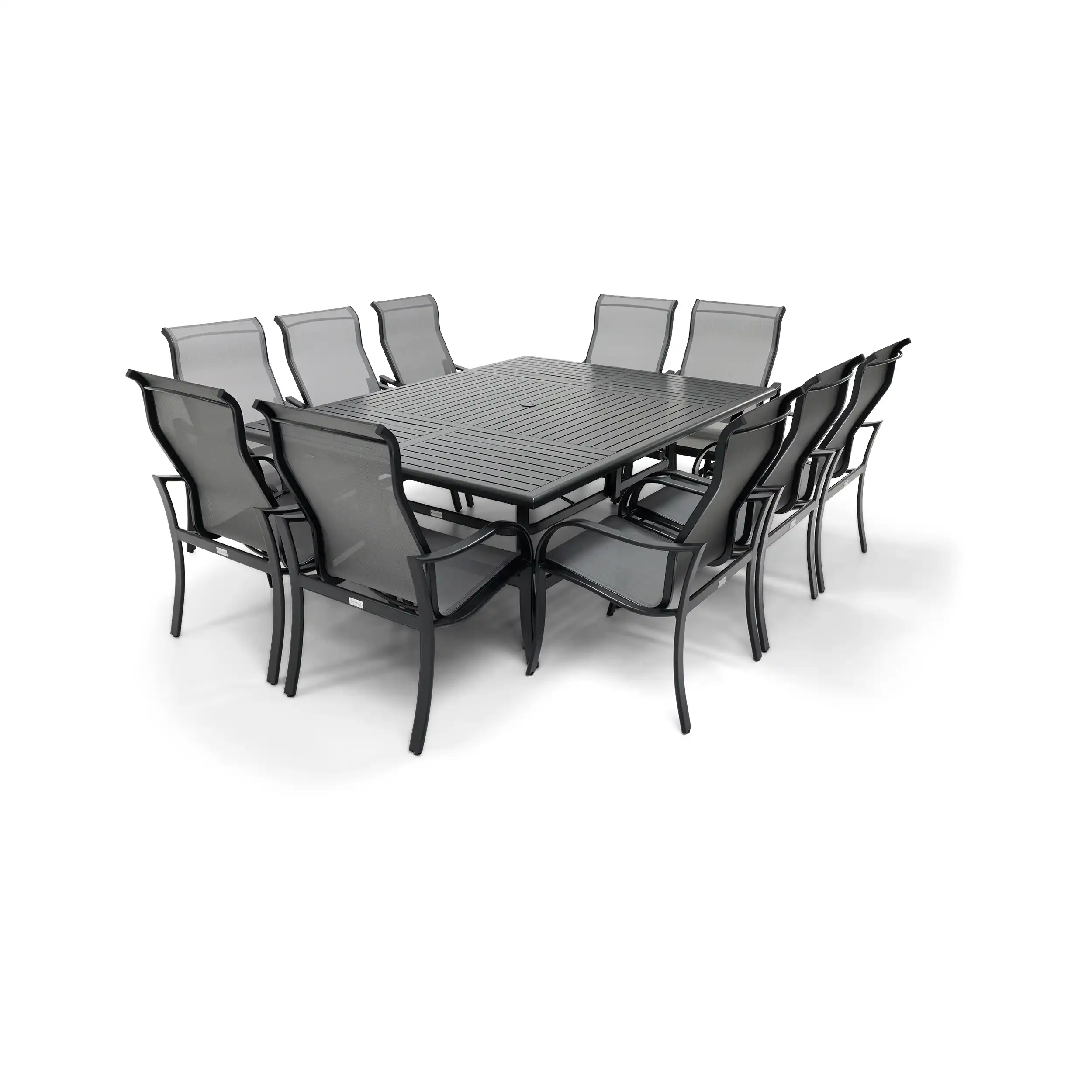 Coastline 11 Piece Black Dining Group W/ 60"x84" Rect. Table - Image 2