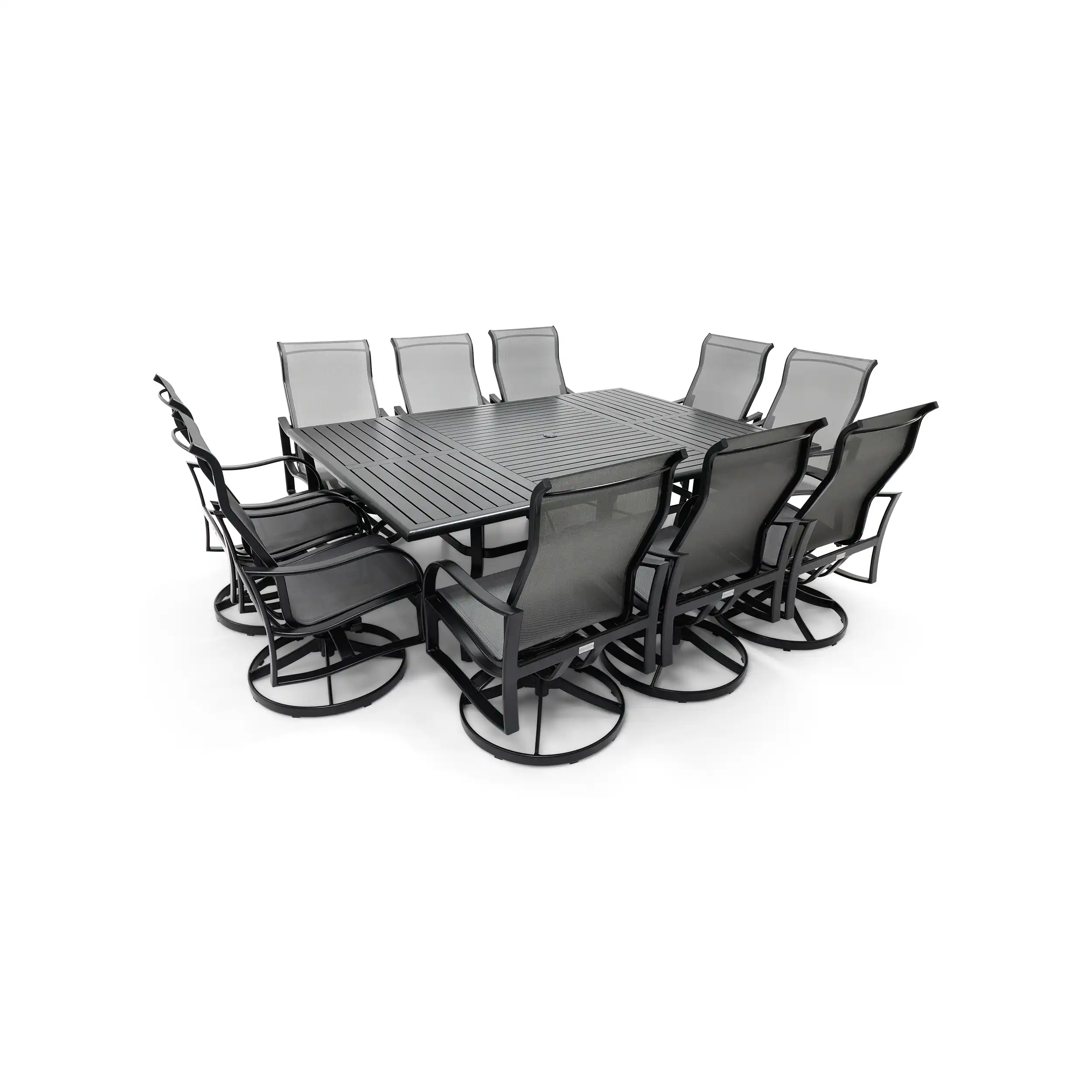Coastline 11 Piece Black Dining Group W/ 60"x84" Rect. Table - Image 3