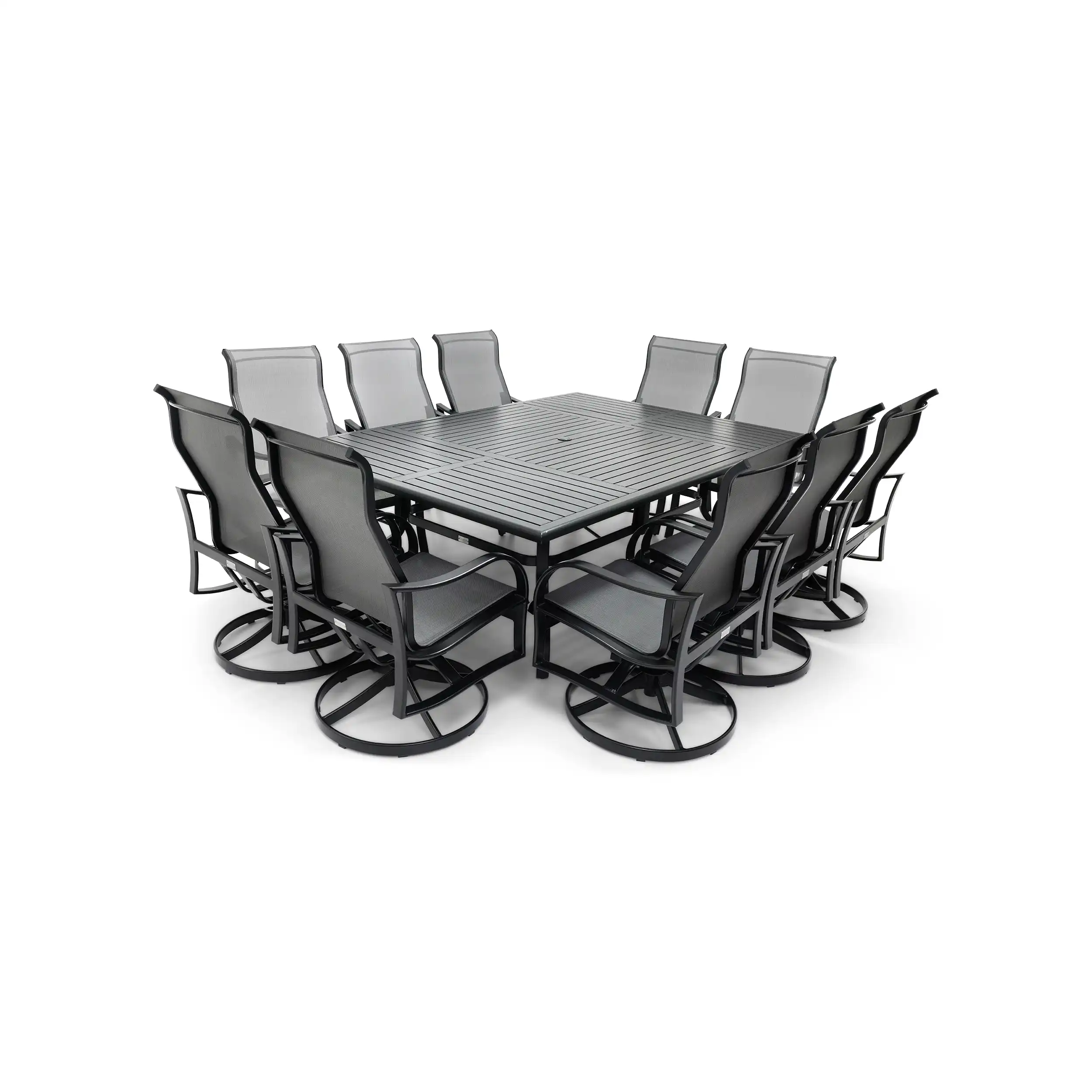 Coastline 11 Piece Black Dining Group W/ 60"x84" Rect. Table - Image 4