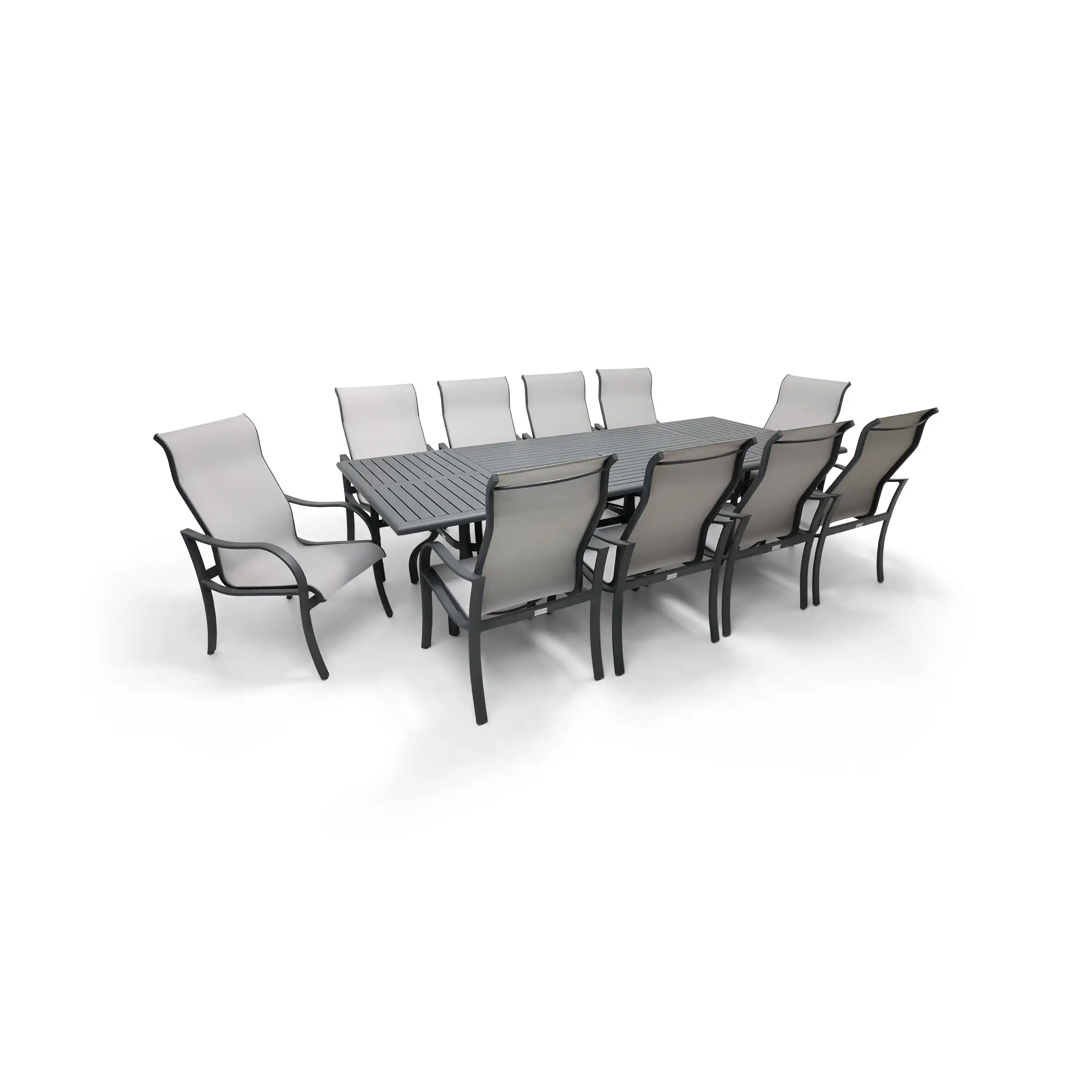 Coastline 11 Piece Graphite Dining Group W/ 44"x112" Rect. Table - Image 3