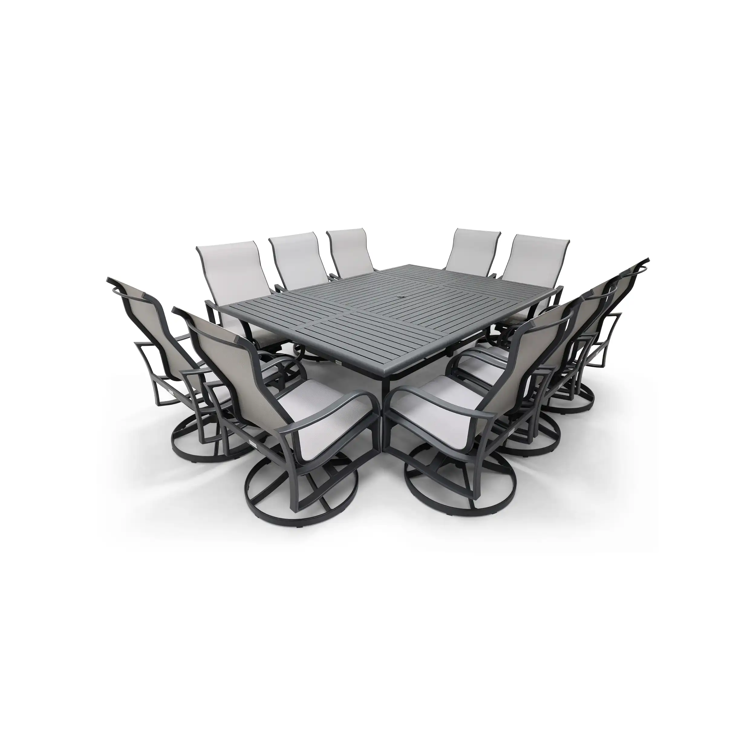 Coastline 11 Piece Graphite Dining Group W/ 60"x84" Rect. Table - Image 5
