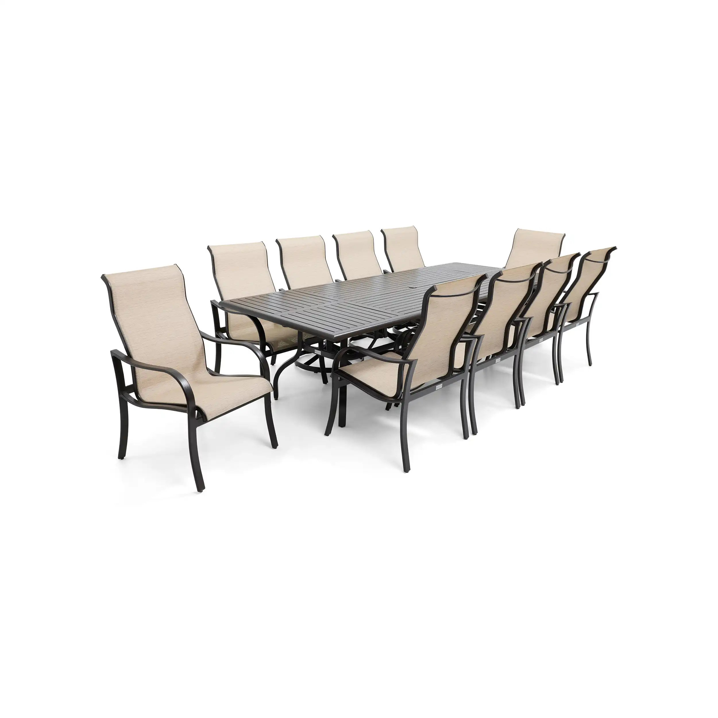 Coastline 11 Piece Scoria Dining Group W/ 44"x112" Rect. Table - Image 3