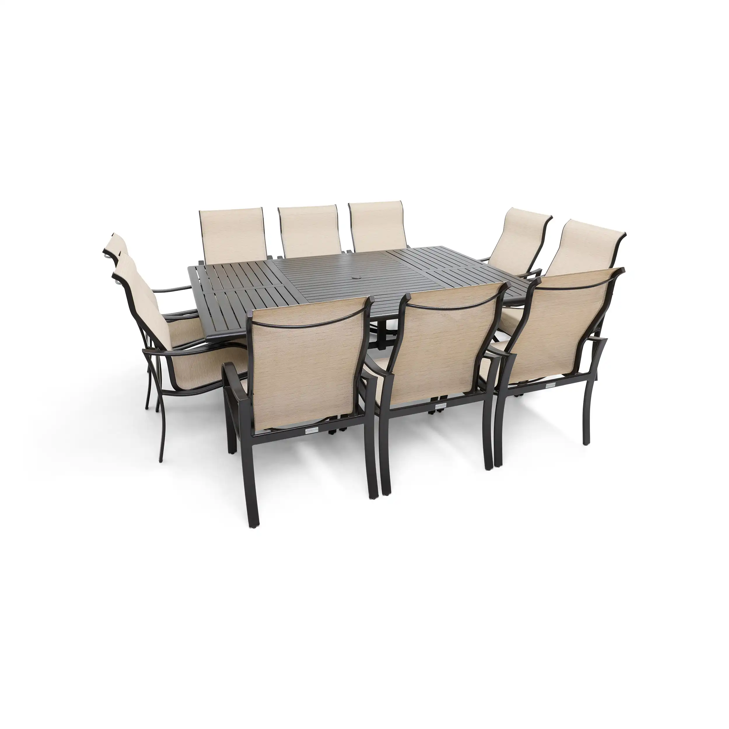 Coastline 11 Piece Scoria Dining Group W/ 60"x84" Rect. Table - Image 2