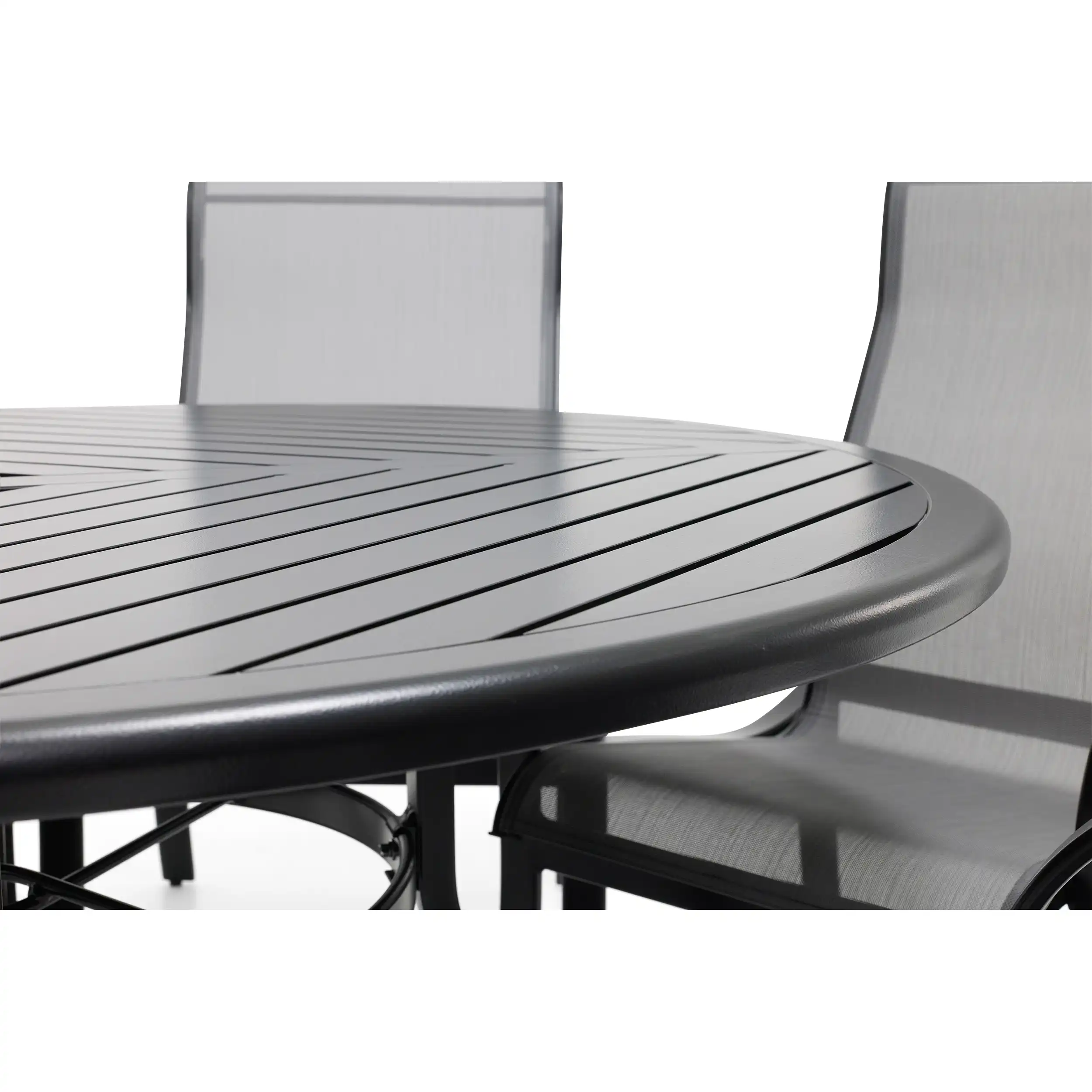 Coastline 7 Piece Black Round Dining Group - Image 8