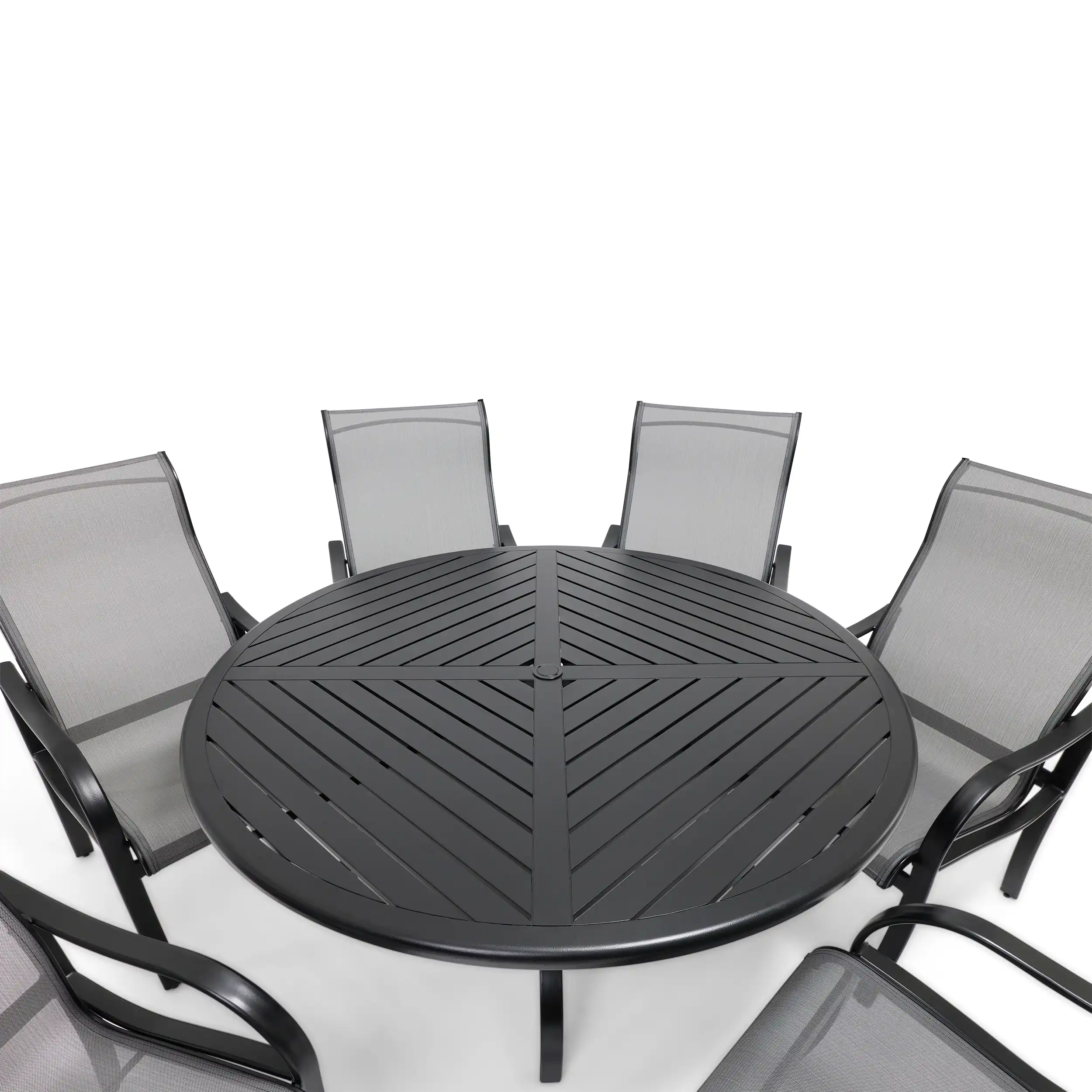 Coastline 7 Piece Black Round Dining Group - Image 9