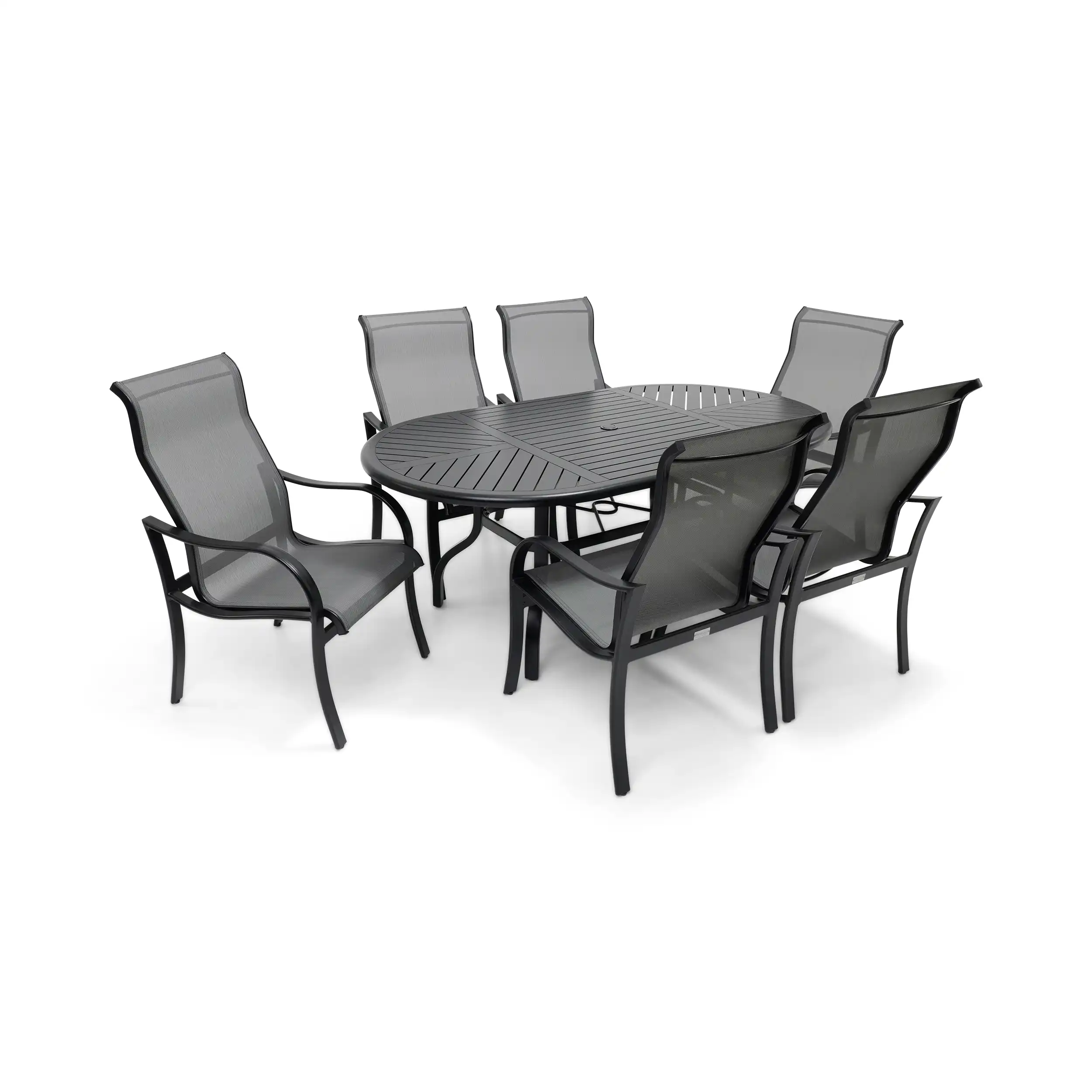 Coastline 7 Piece Black Oval Dining Group - Image 2