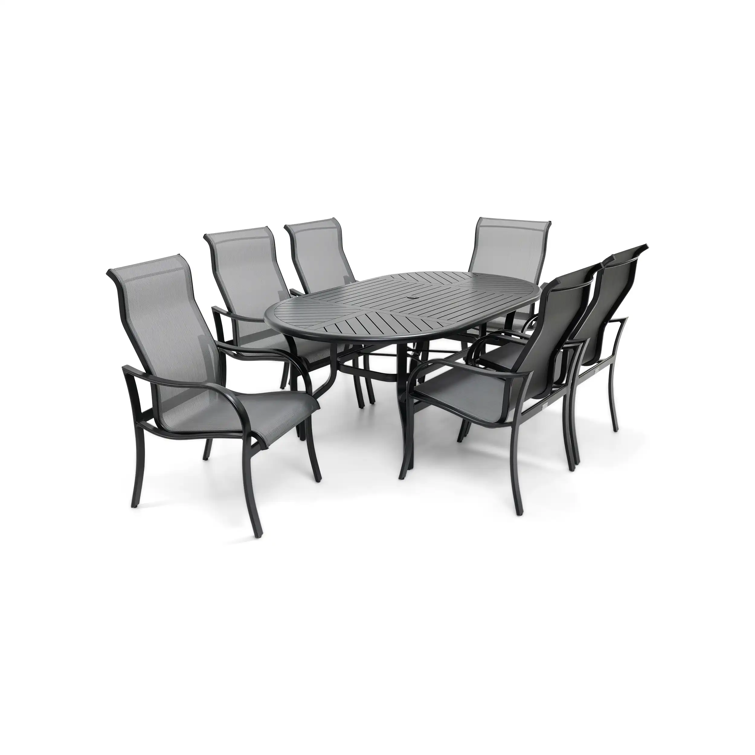 Coastline 7 Piece Black Oval Dining Group - Image 3