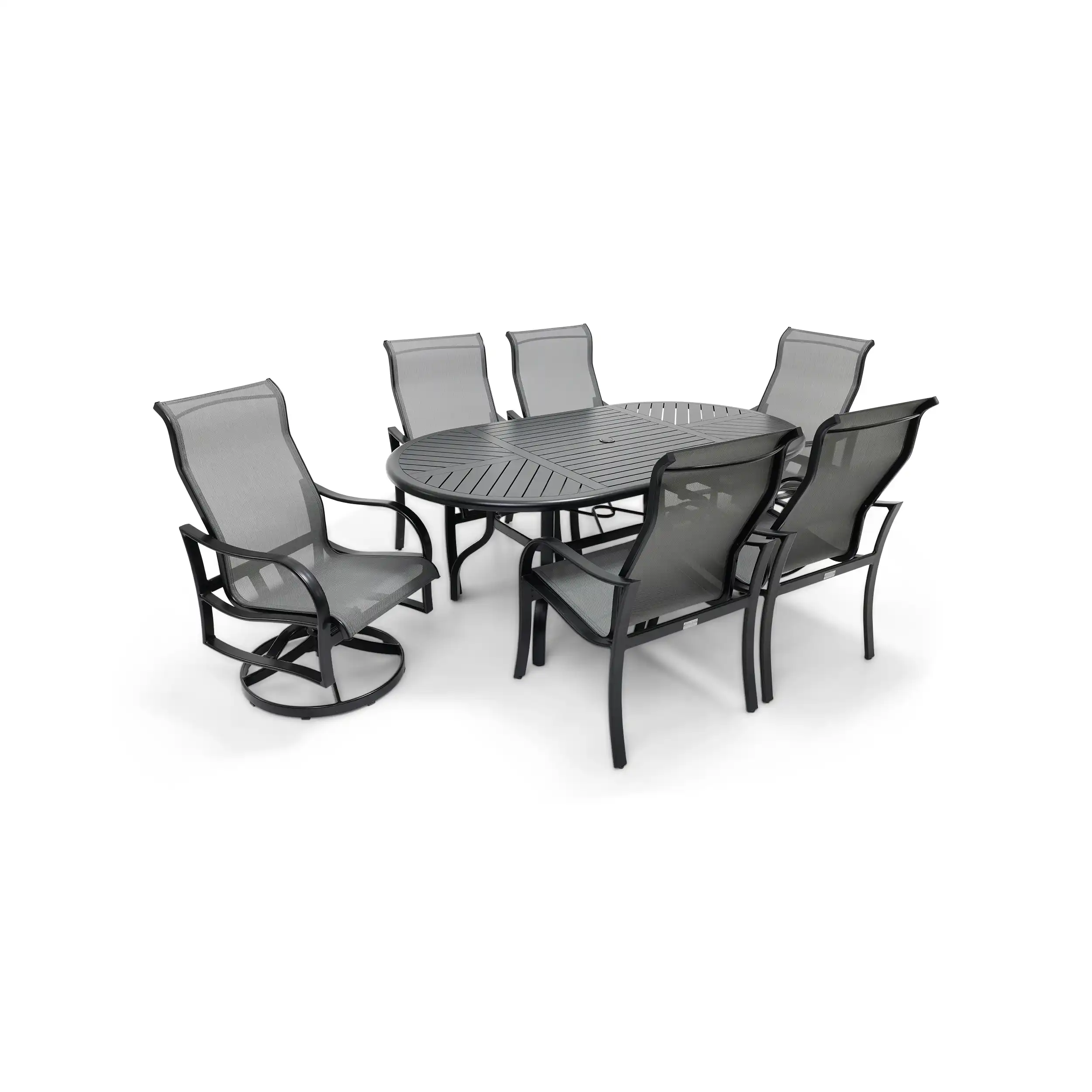 Coastline 7 Piece Black Oval Dining Group - Image 4
