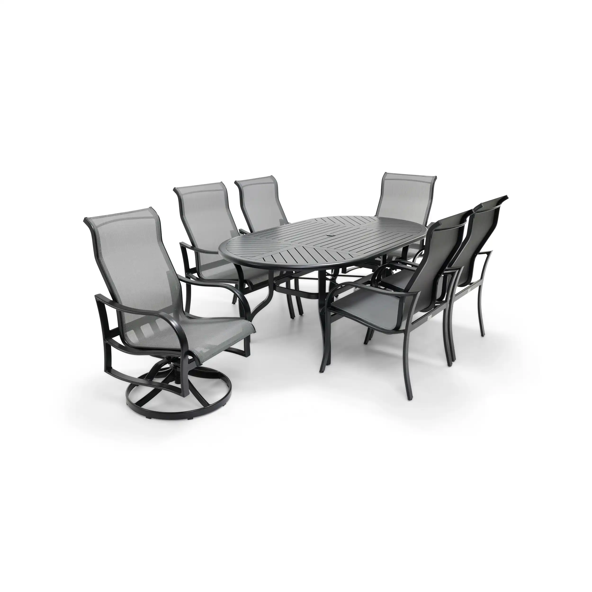 Coastline 7 Piece Black Oval Dining Group - Image 5