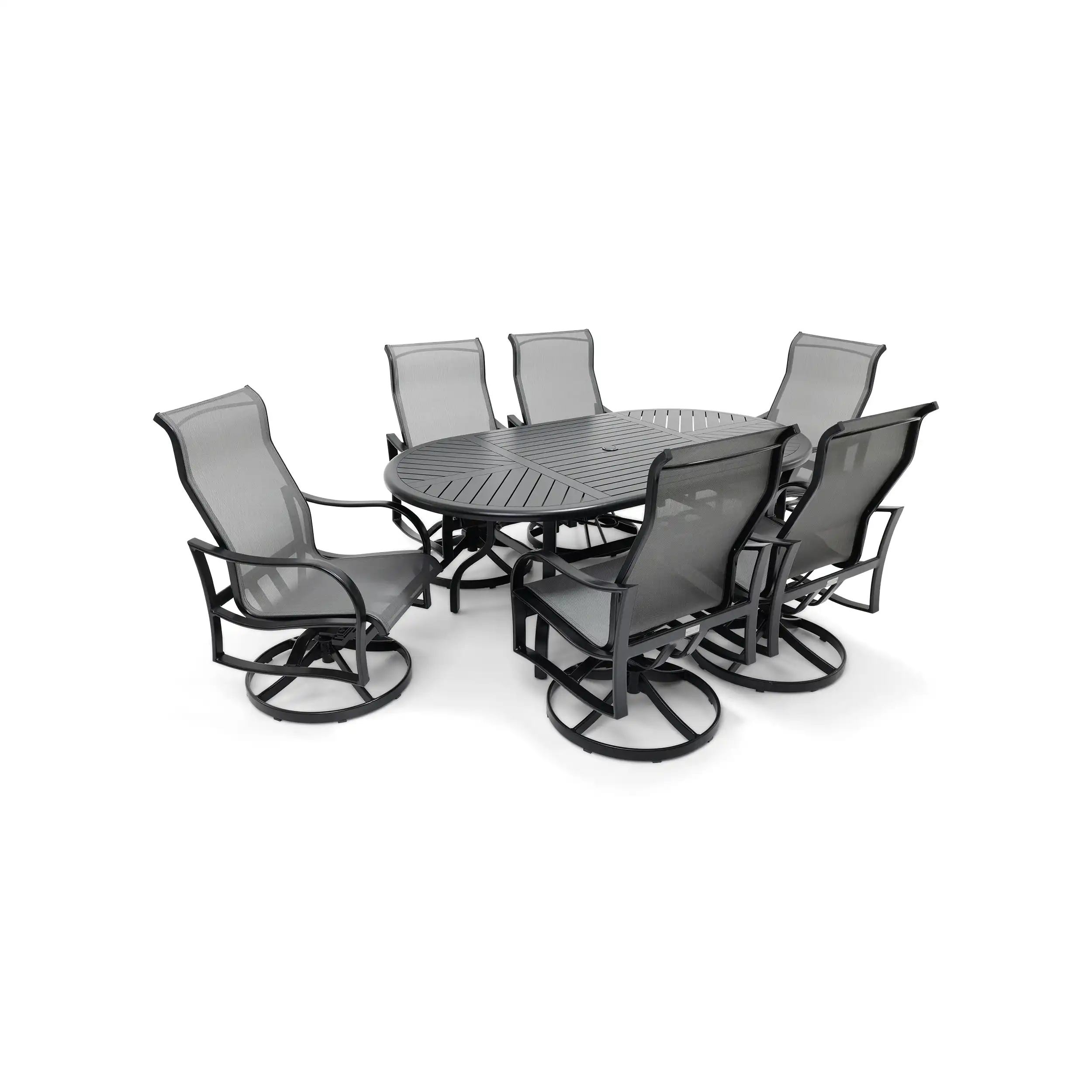 Coastline 7 Piece Black Oval Dining Group - Image 6