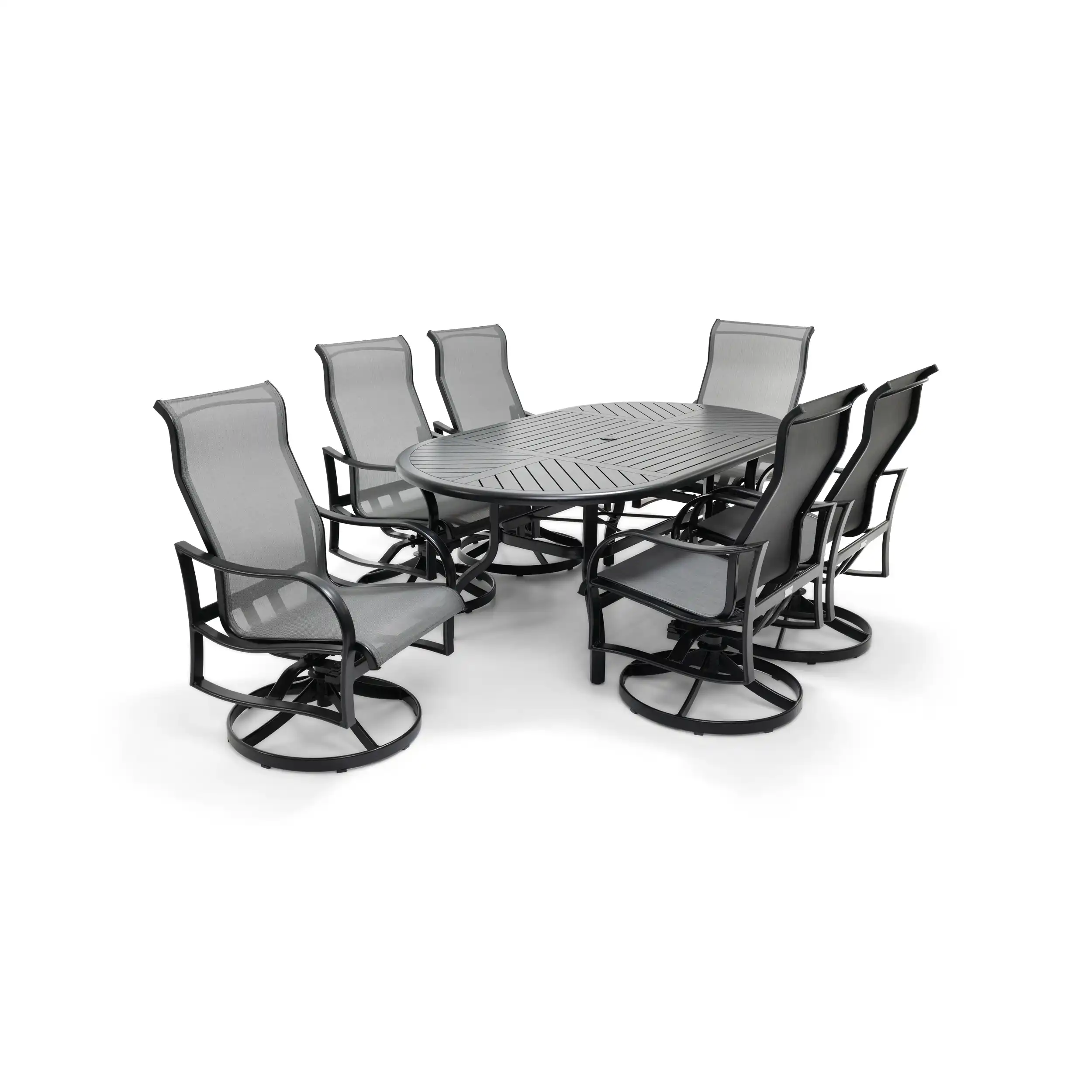 Coastline 7 Piece Black Oval Dining Group - Image 7