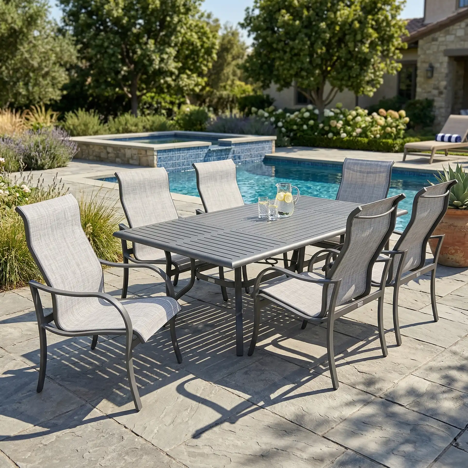 Coastline 7 Piece Graphite Dining Group