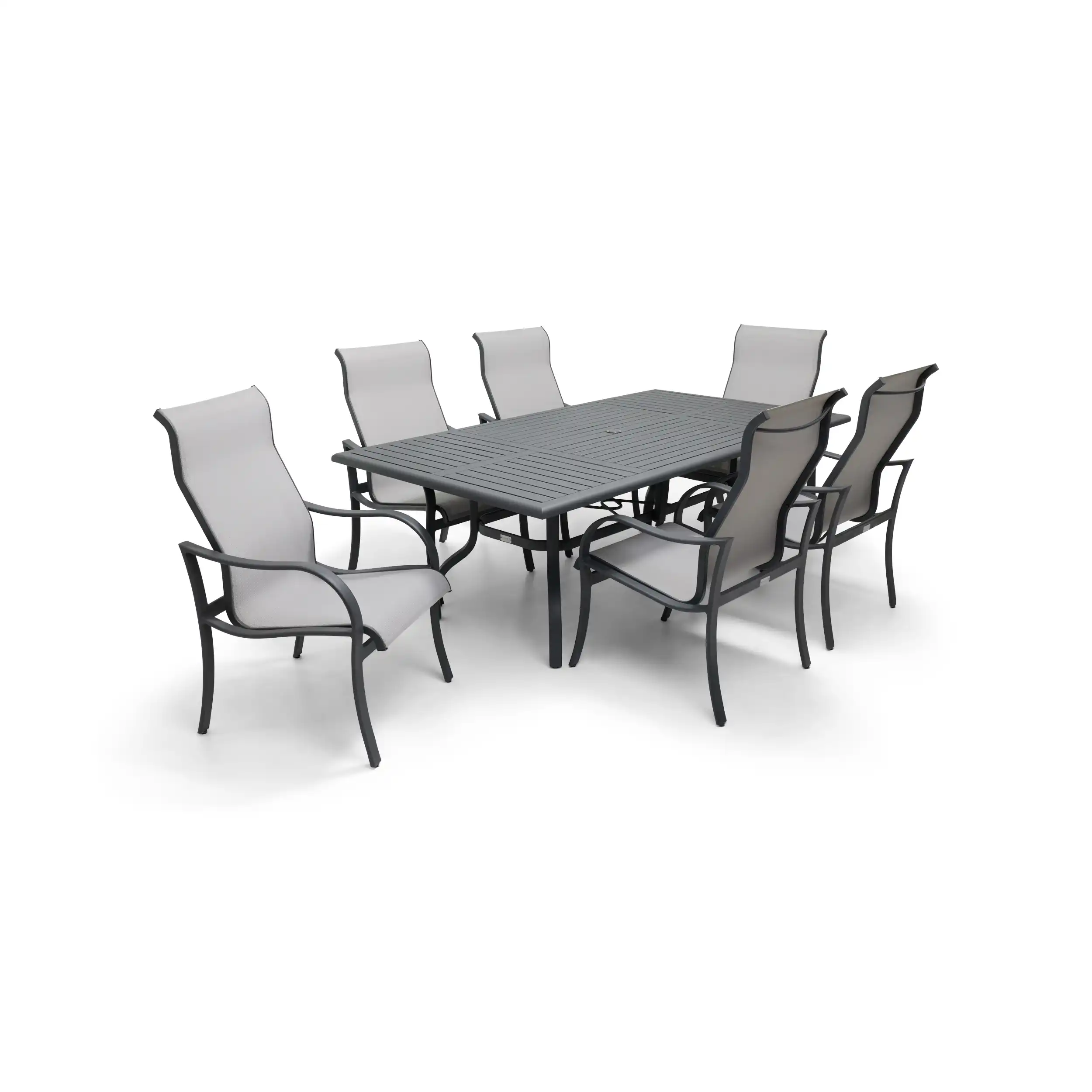 Coastline 7 Piece Graphite Dining Group - Image 3