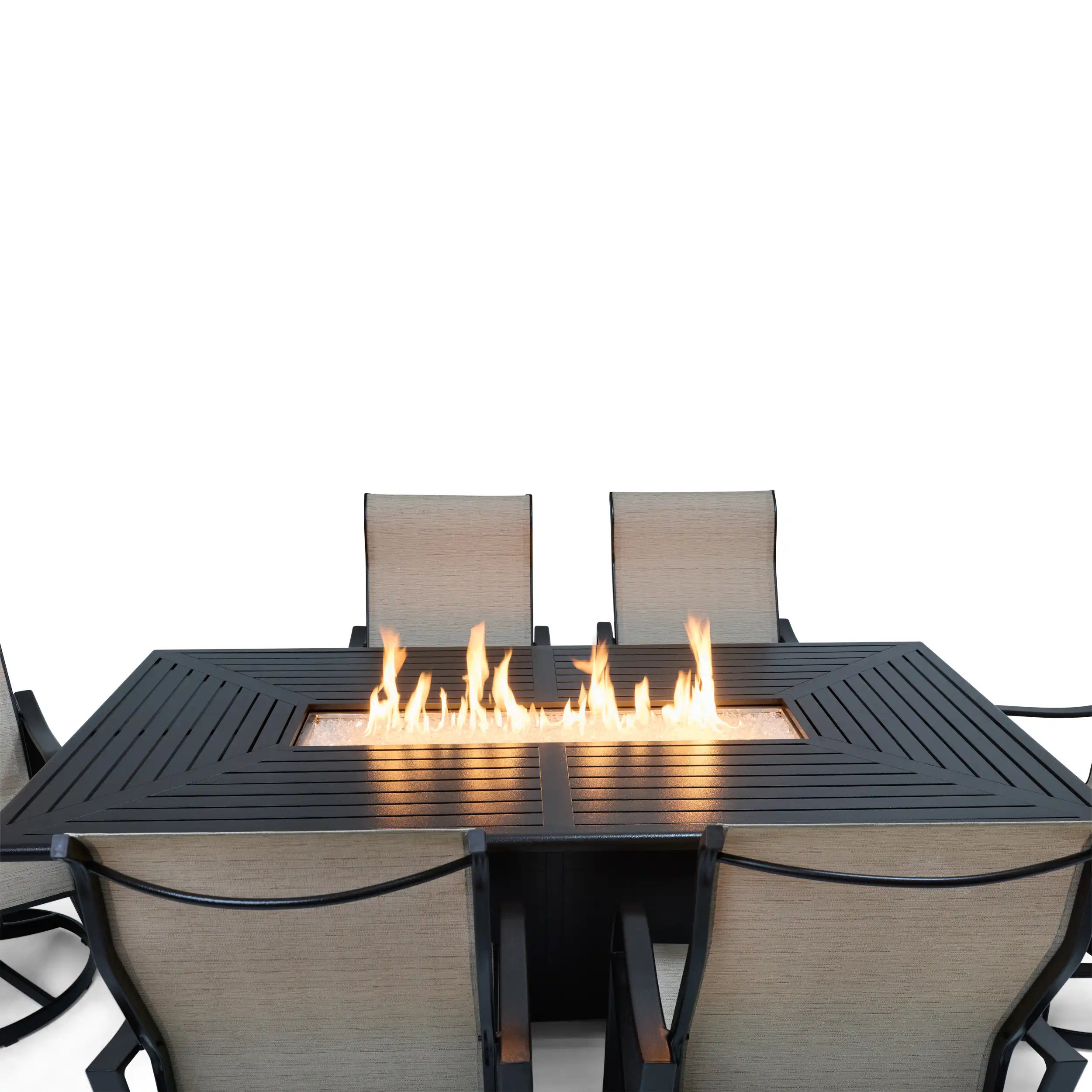 Coastline 7 Piece Scoria Firepit Dining Group - Image 10