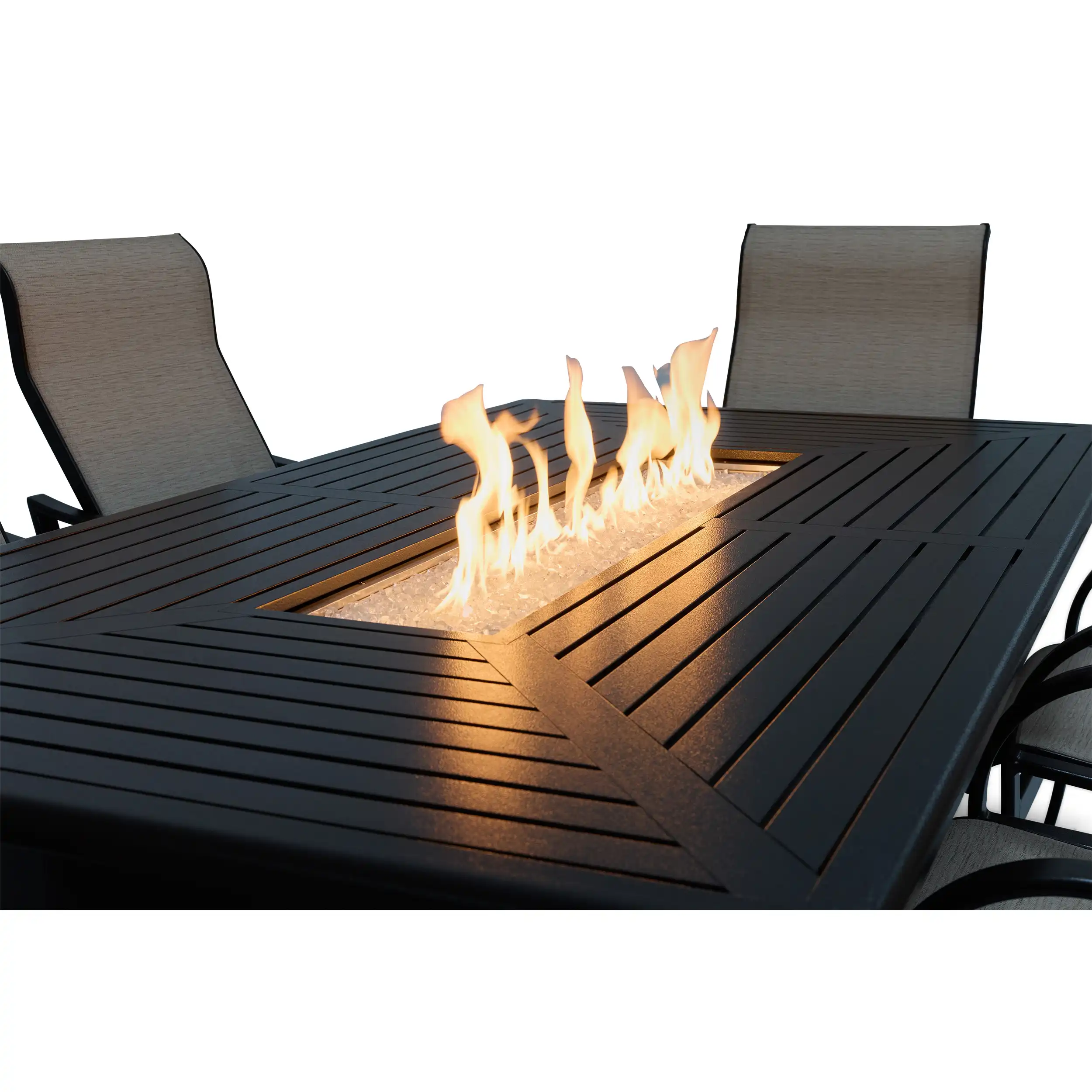 Coastline 7 Piece Scoria Firepit Dining Group - Image 12