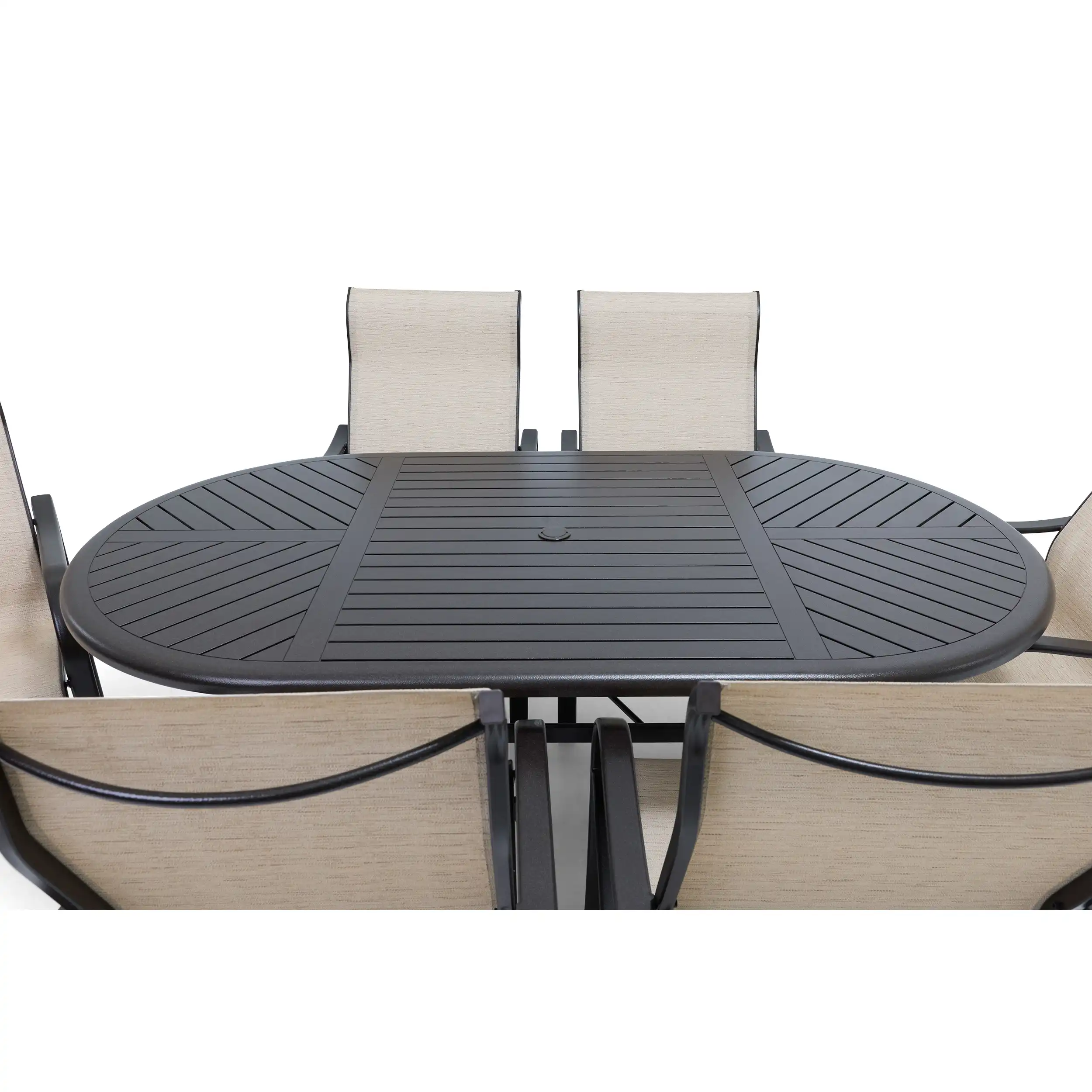 Coastline 7 Piece Scoria Oval Dining Group - Image 11