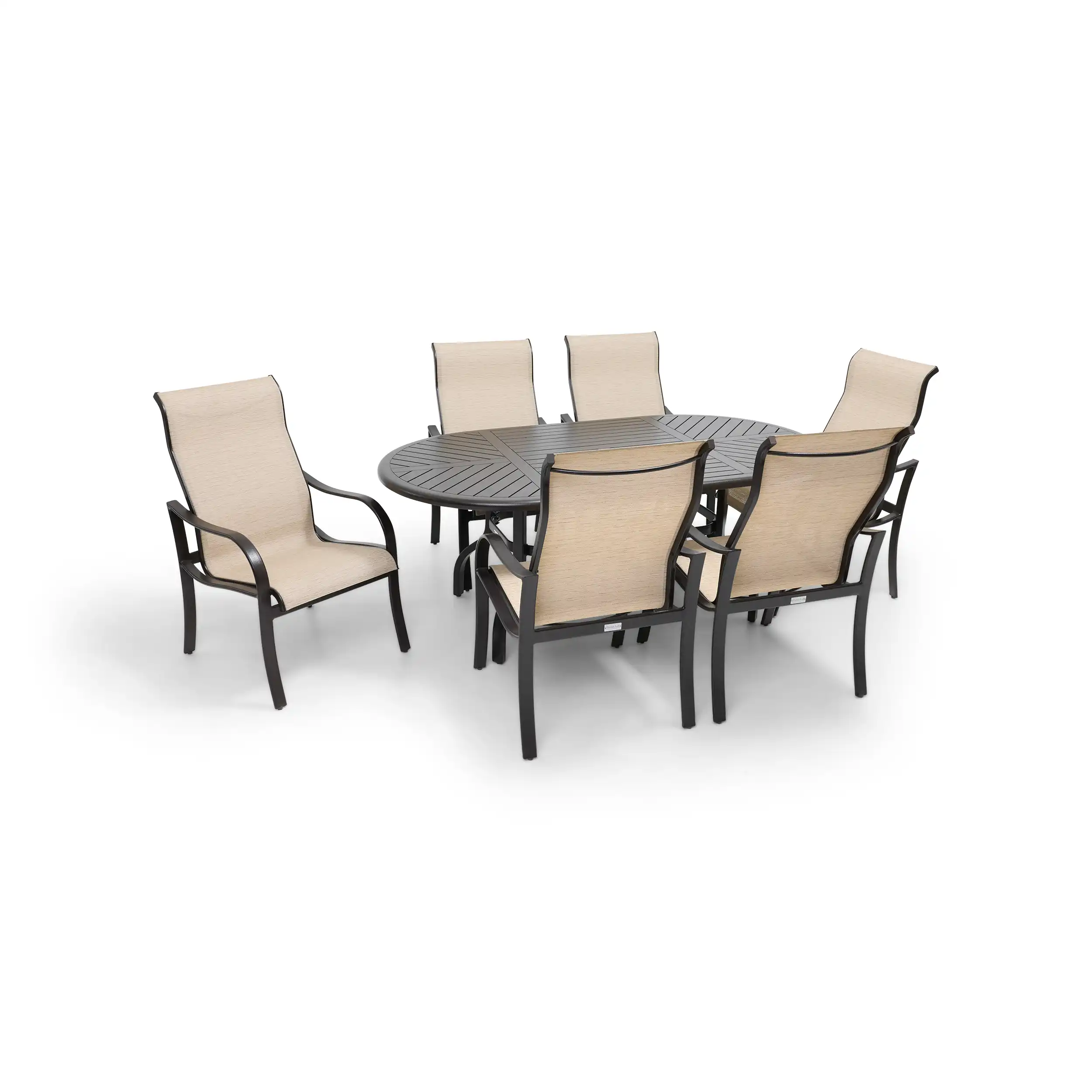 Coastline 7 Piece Scoria Oval Dining Group - Image 2