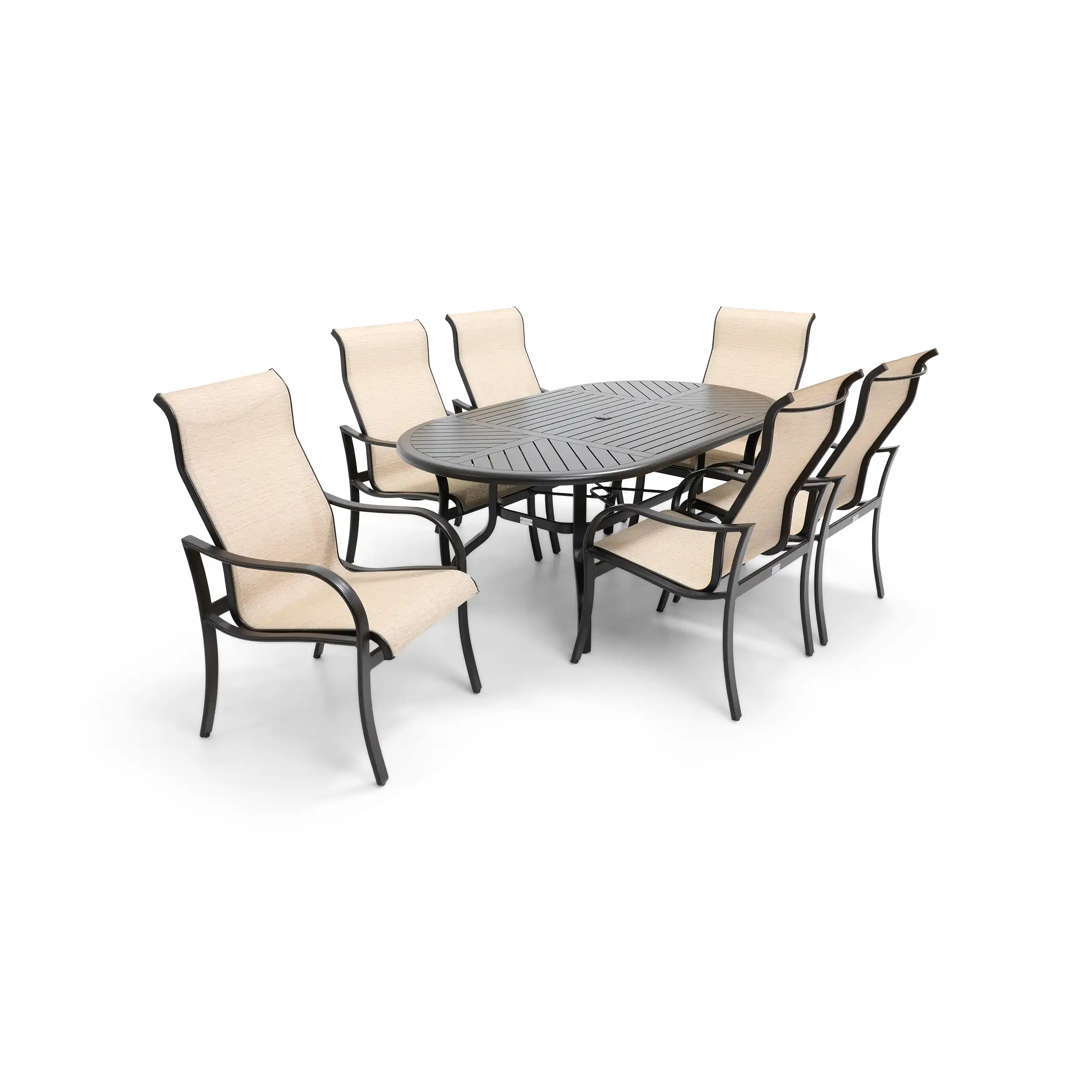 Coastline 7 Piece Scoria Oval Dining Group - Image 3