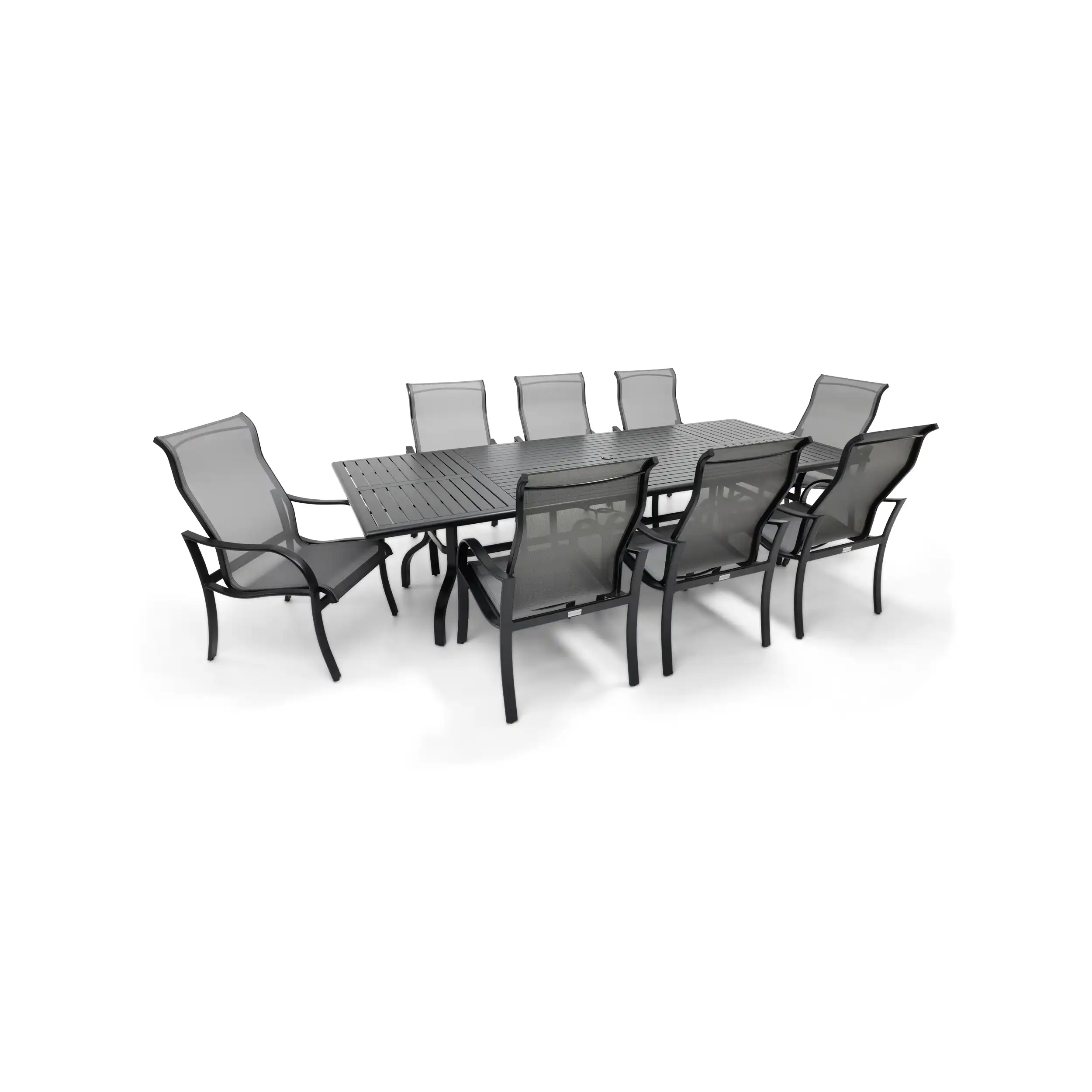 Coastline 9 Piece Black Dining Group W/ 44"x112" Rect. Table - Image 2