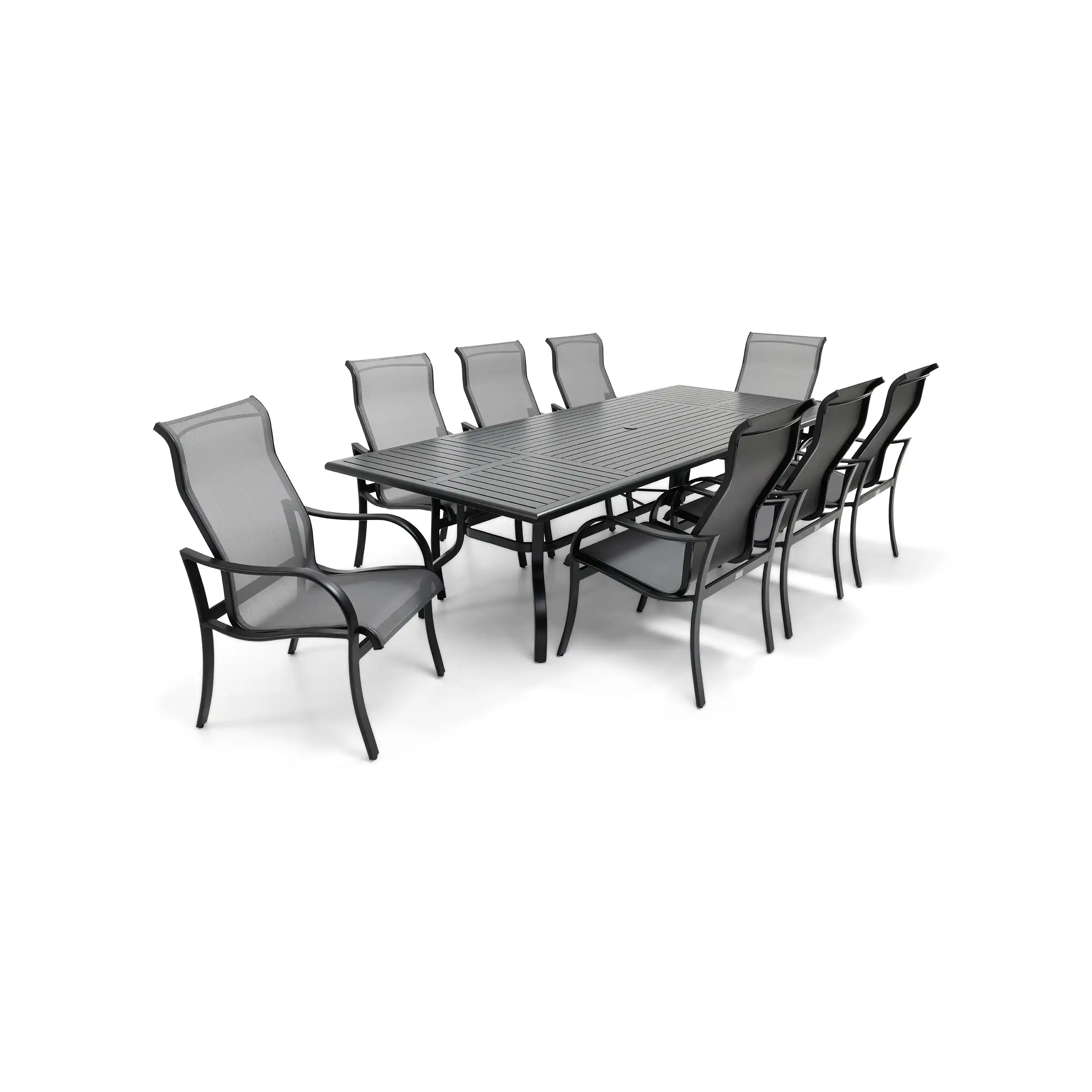 Coastline 9 Piece Black Dining Group W/ 44"x112" Rect. Table - Image 3