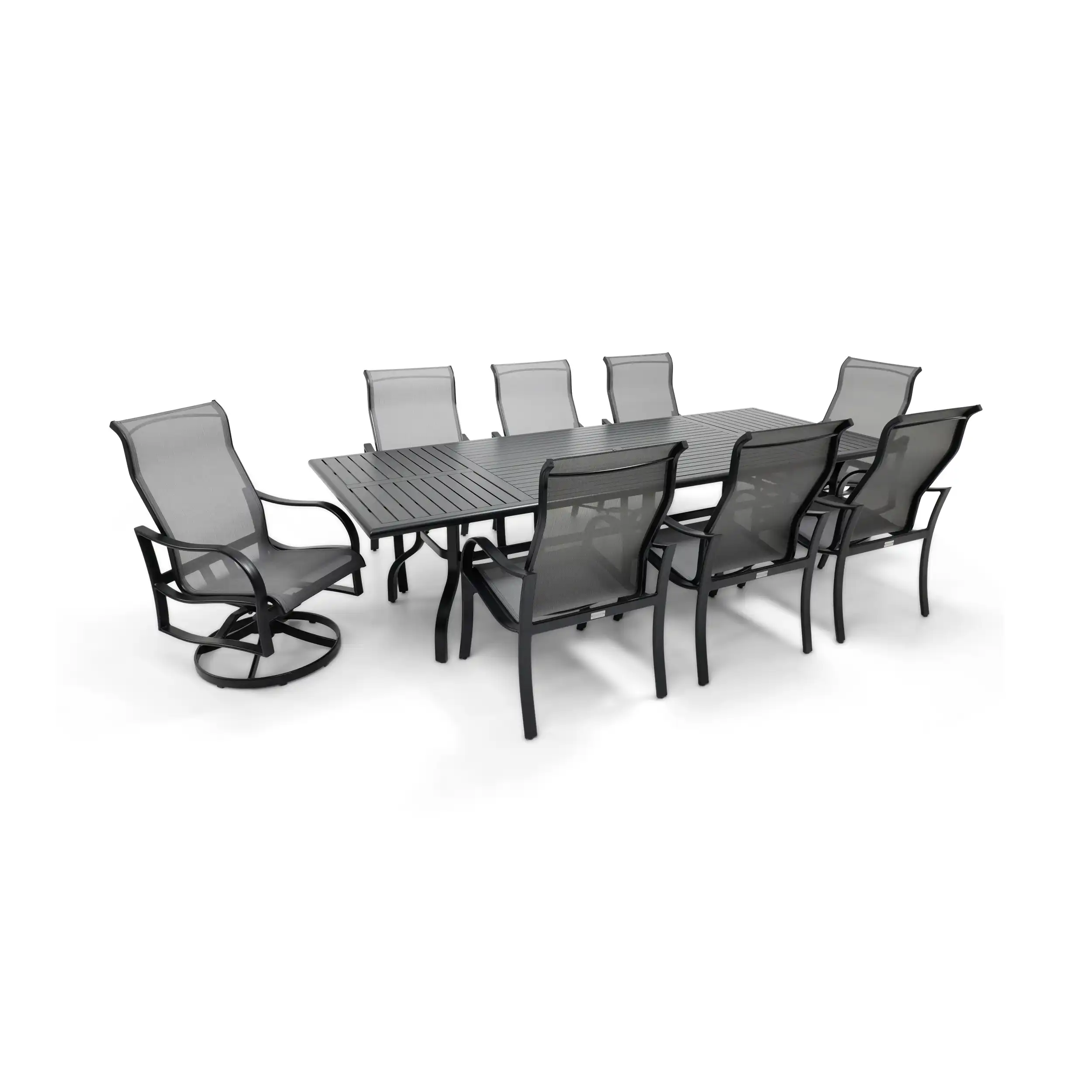 Coastline 9 Piece Black Dining Group W/ 44"x112" Rect. Table - Image 4