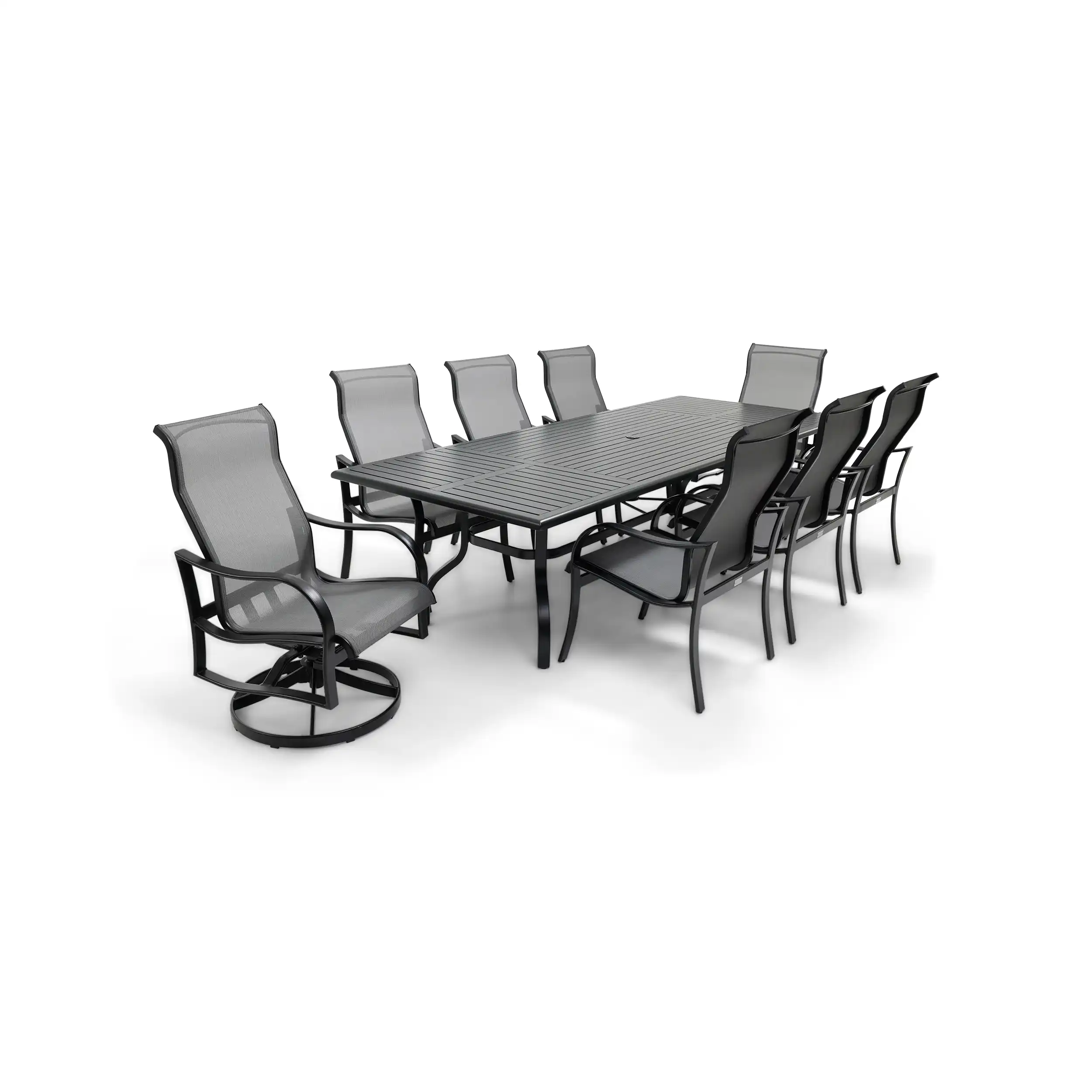Coastline 9 Piece Black Dining Group W/ 44"x112" Rect. Table - Image 5