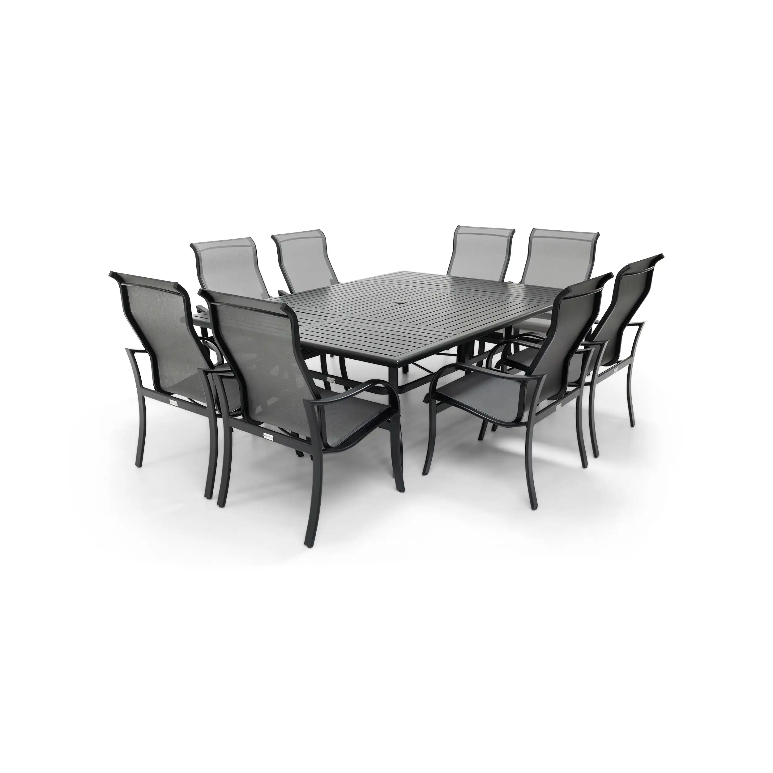 Coastline 9 Piece Black Dining Group W/ 60"x84" Rect. Table - Image 3